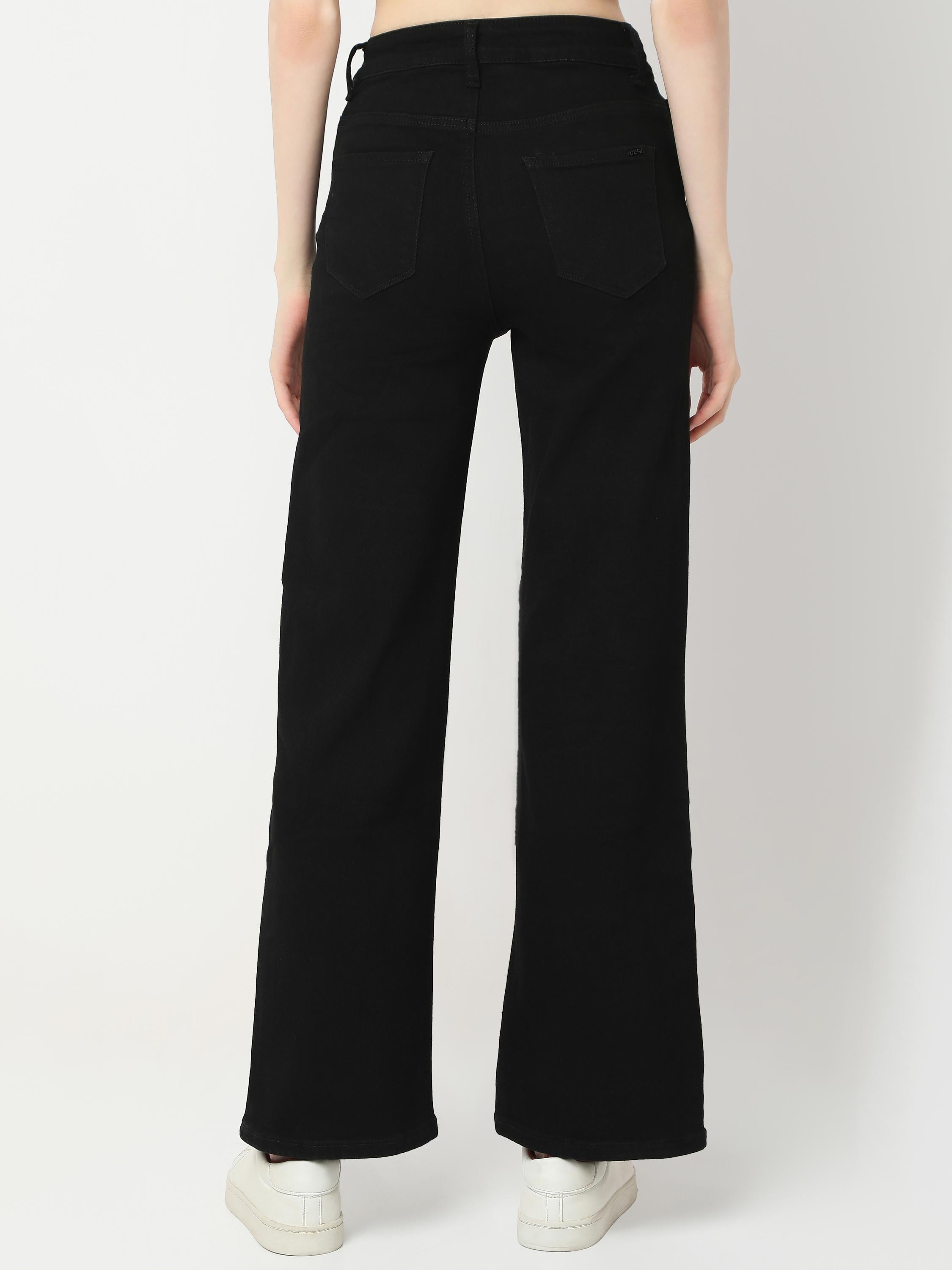 High-Rise Wide-Leg Denim Jeans