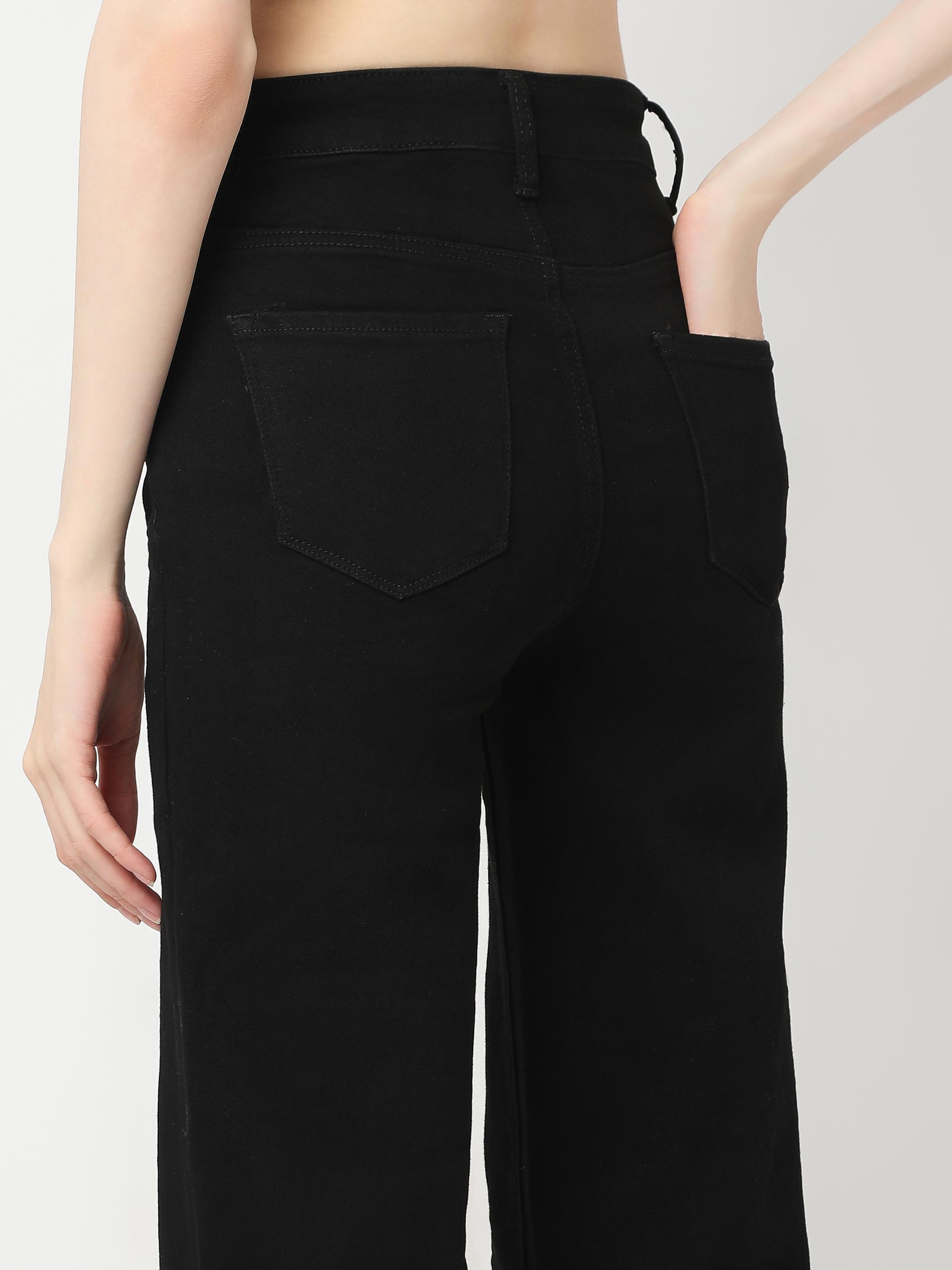 High-Rise Wide-Leg Denim Jeans