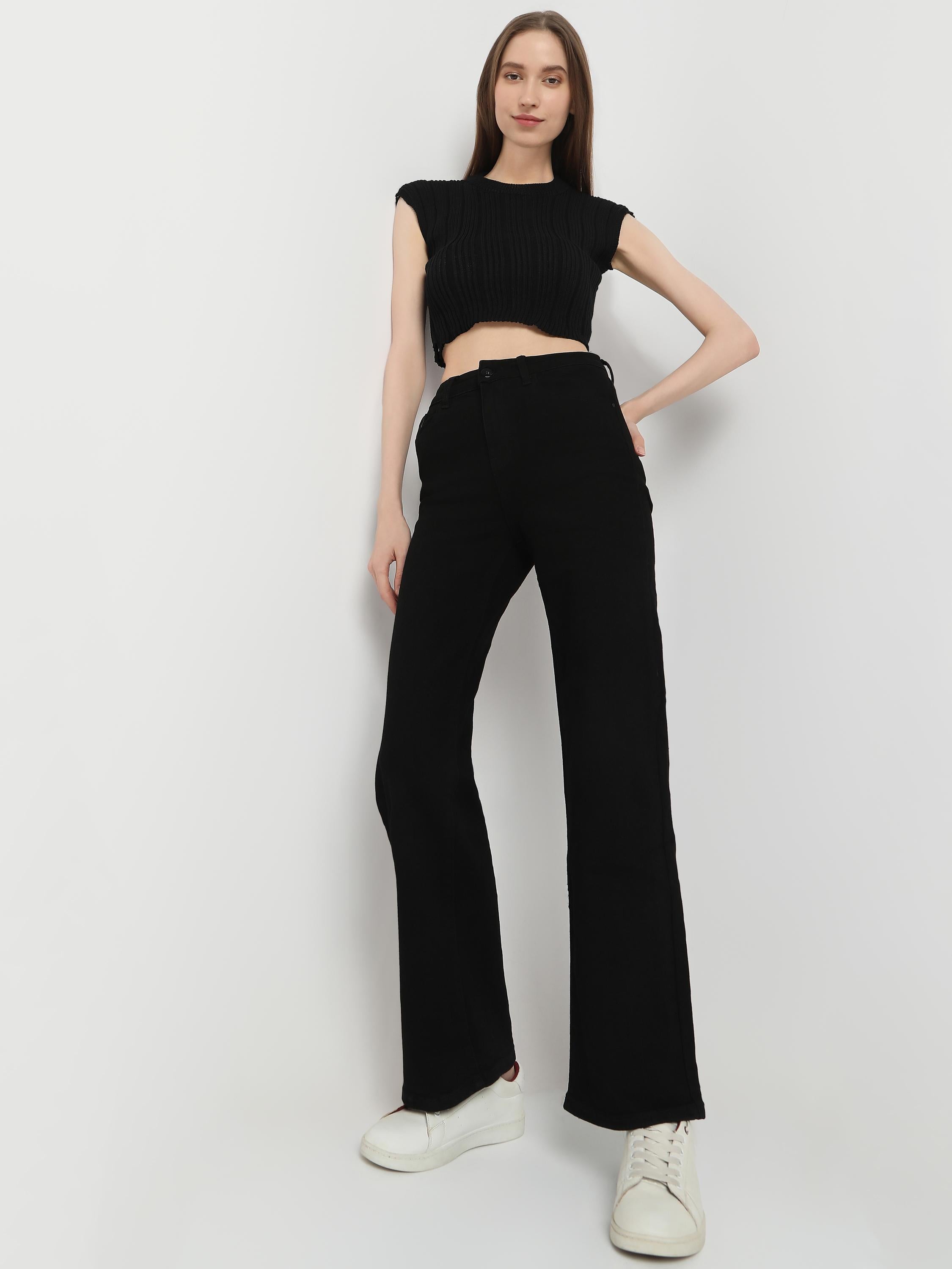 High-Rise Wide-Leg Denim Jeans