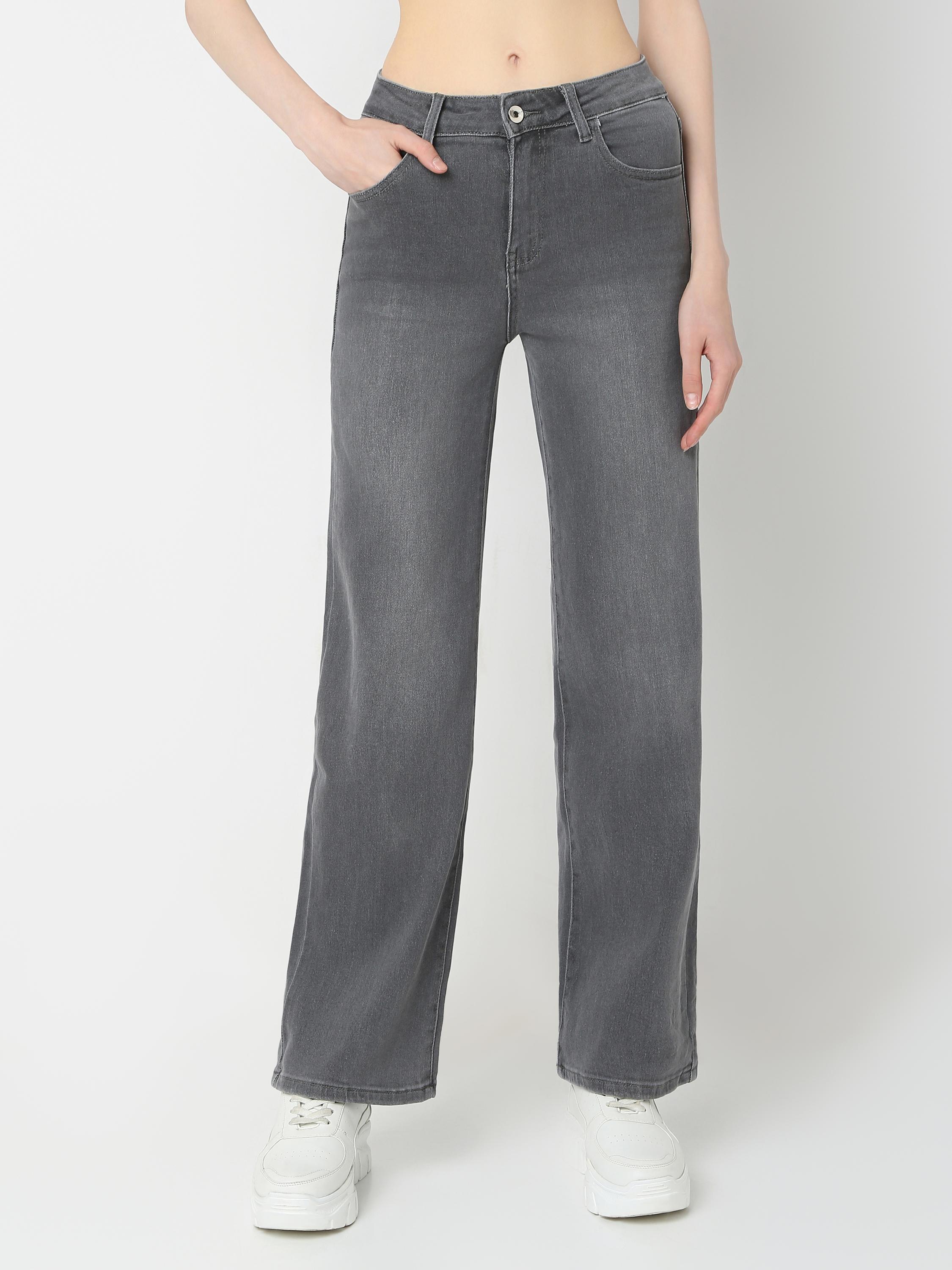 High-Rise Wide-Leg Denim Jeans