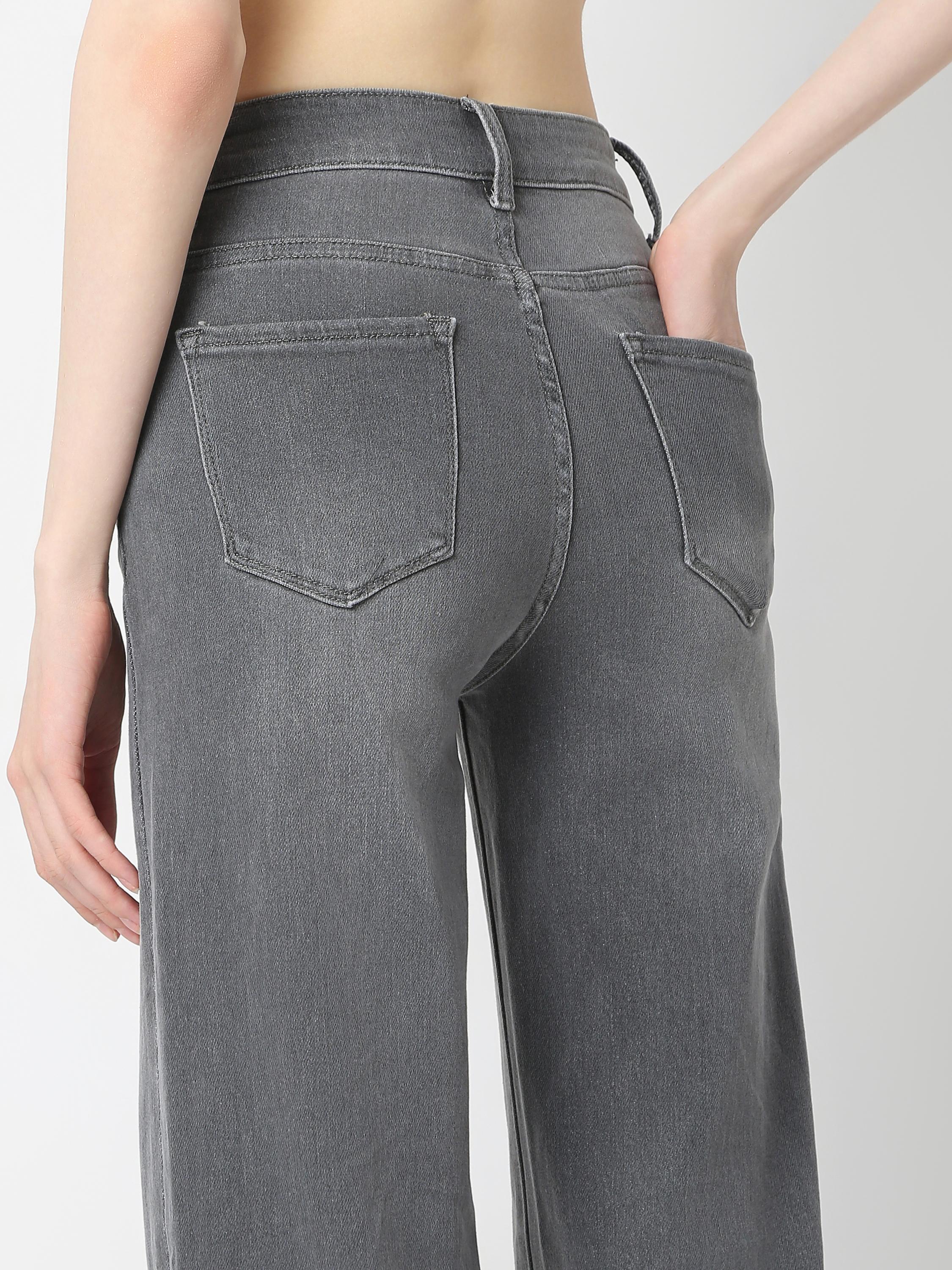 High-Rise Wide-Leg Denim Jeans