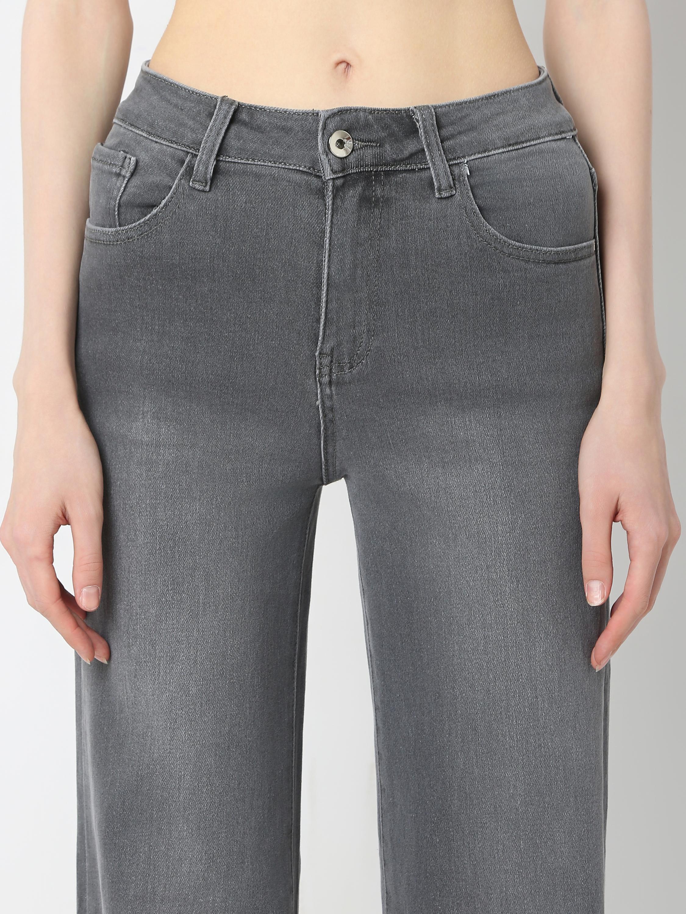 High-Rise Wide-Leg Denim Jeans