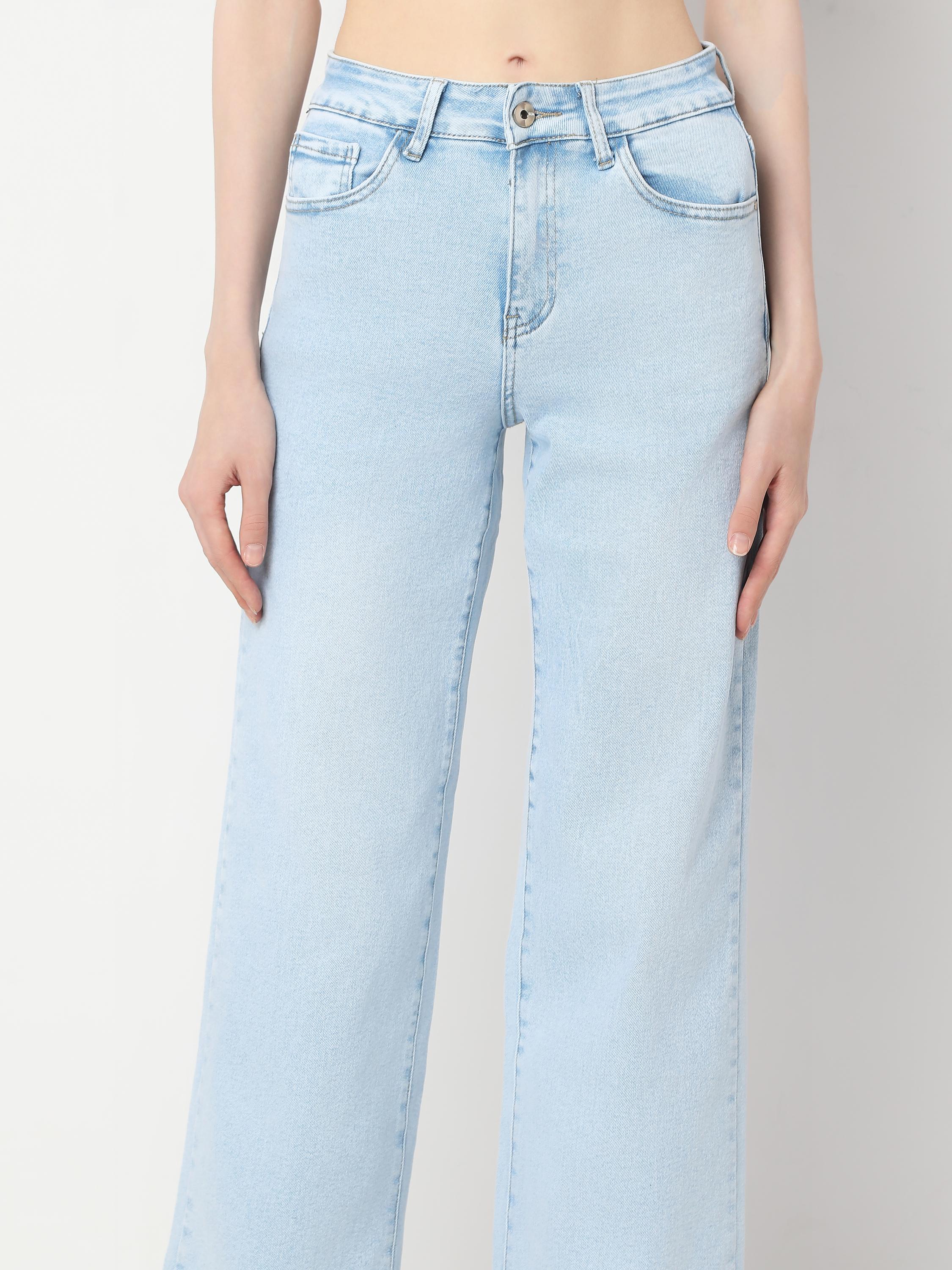 High-Rise Wide-Leg Denim Jeans