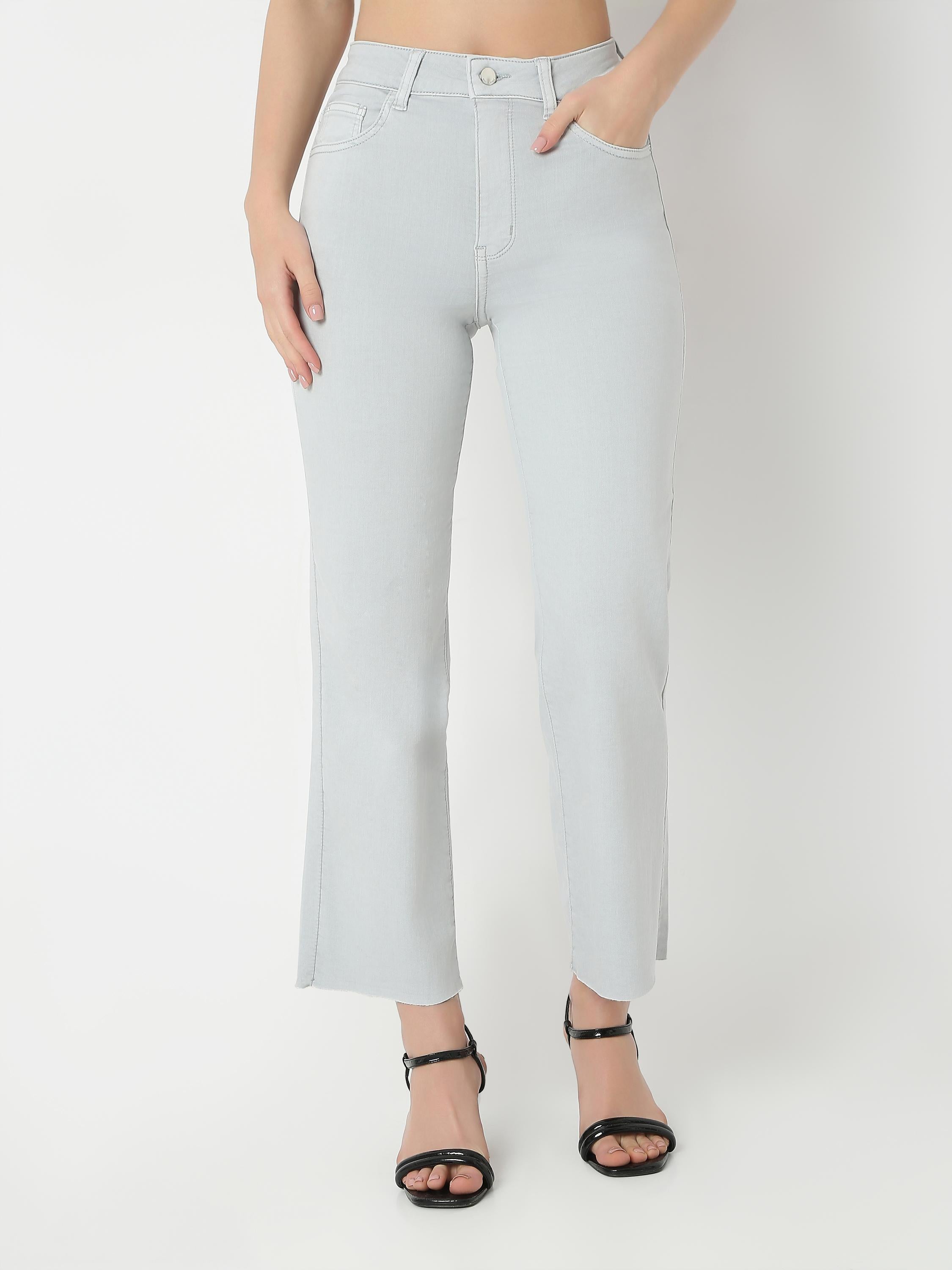 Straight-Leg Cropped Jeans