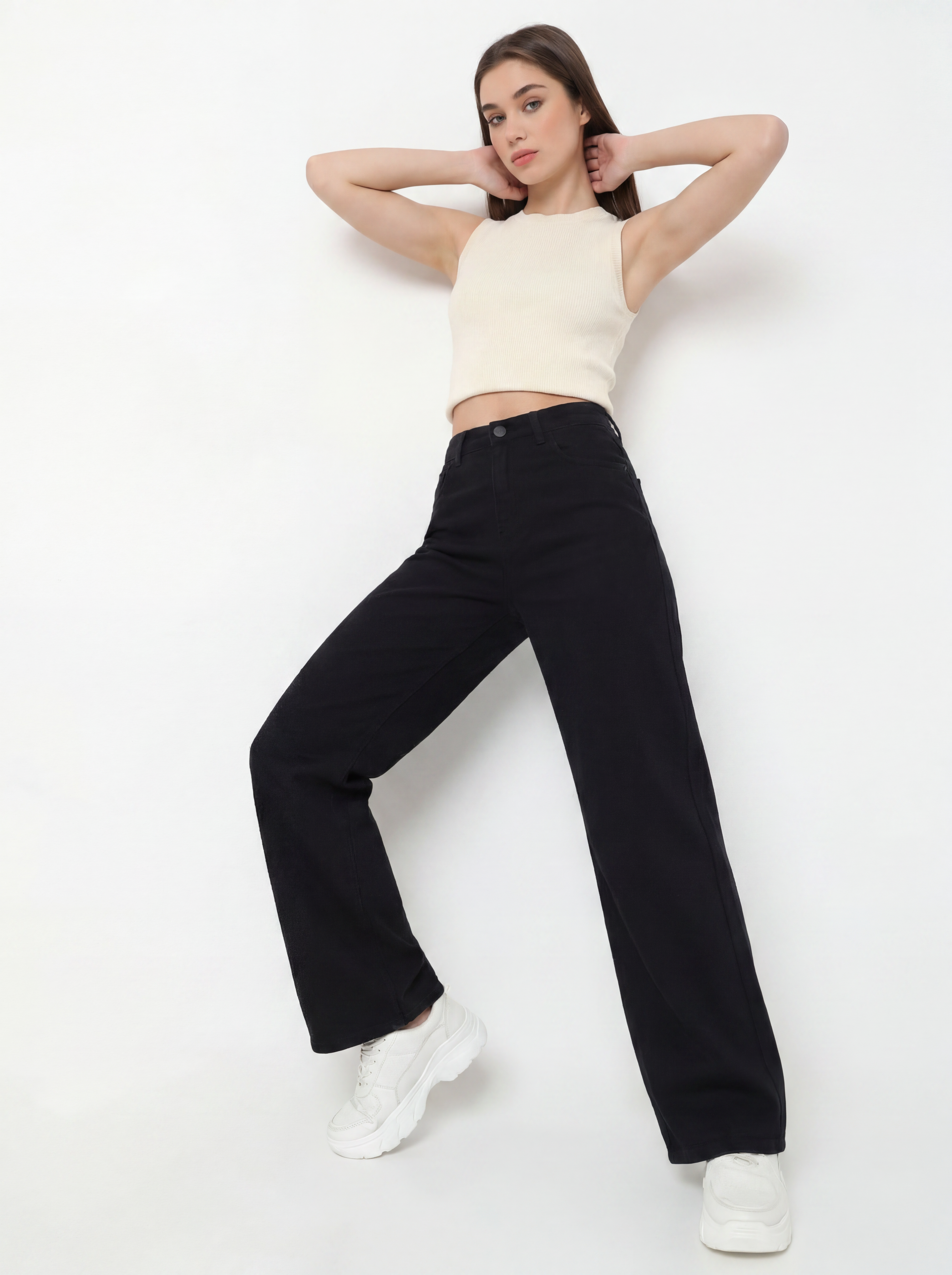 Women Wide Leg Denim Jeans