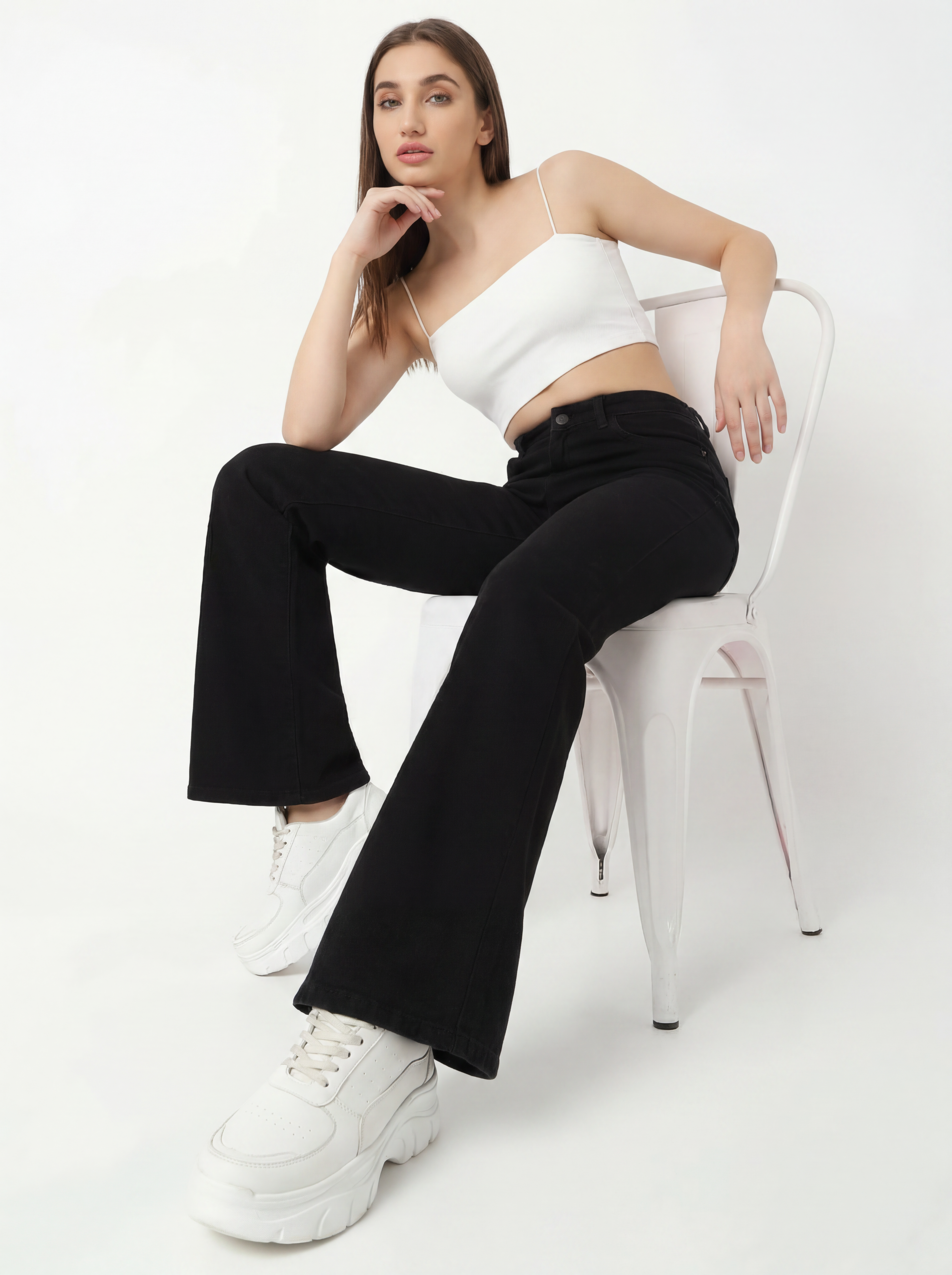 Women Wide Leg Denim Jeans