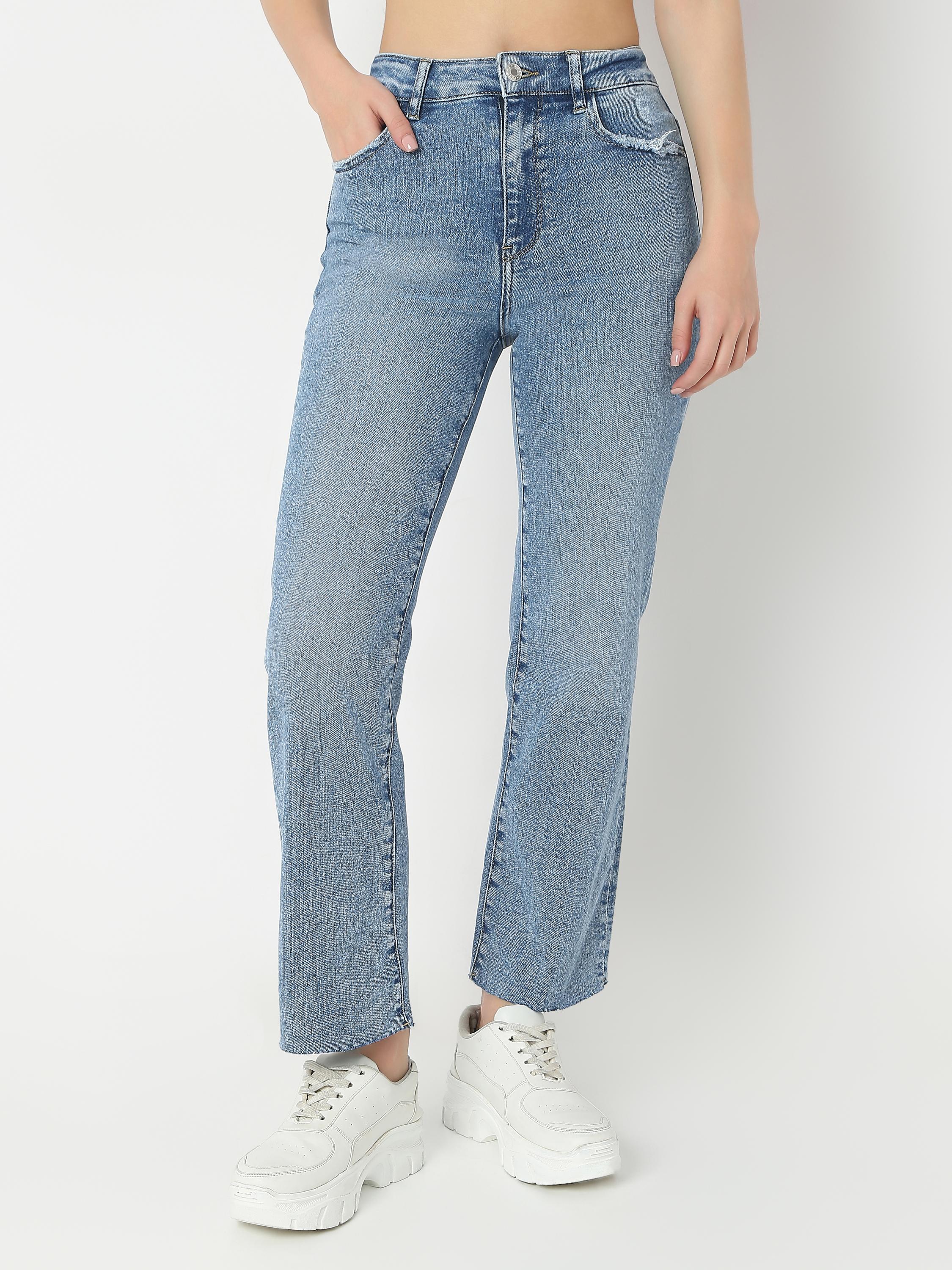 Mid-Rise Straight Jeans — Relaxed Fit