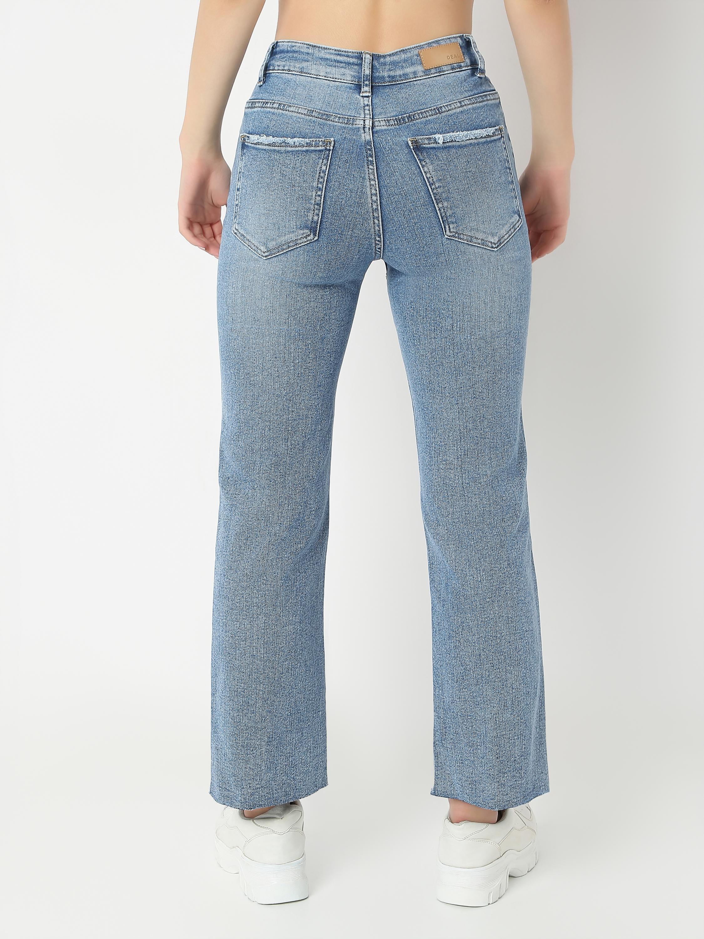 Mid-Rise Straight Jeans — Relaxed Fit