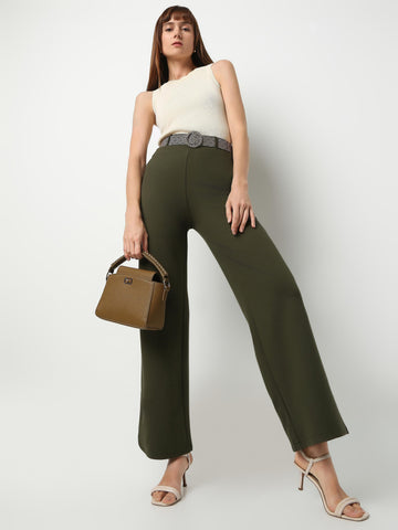 High-Rise Wide-Leg Tailored Trousers