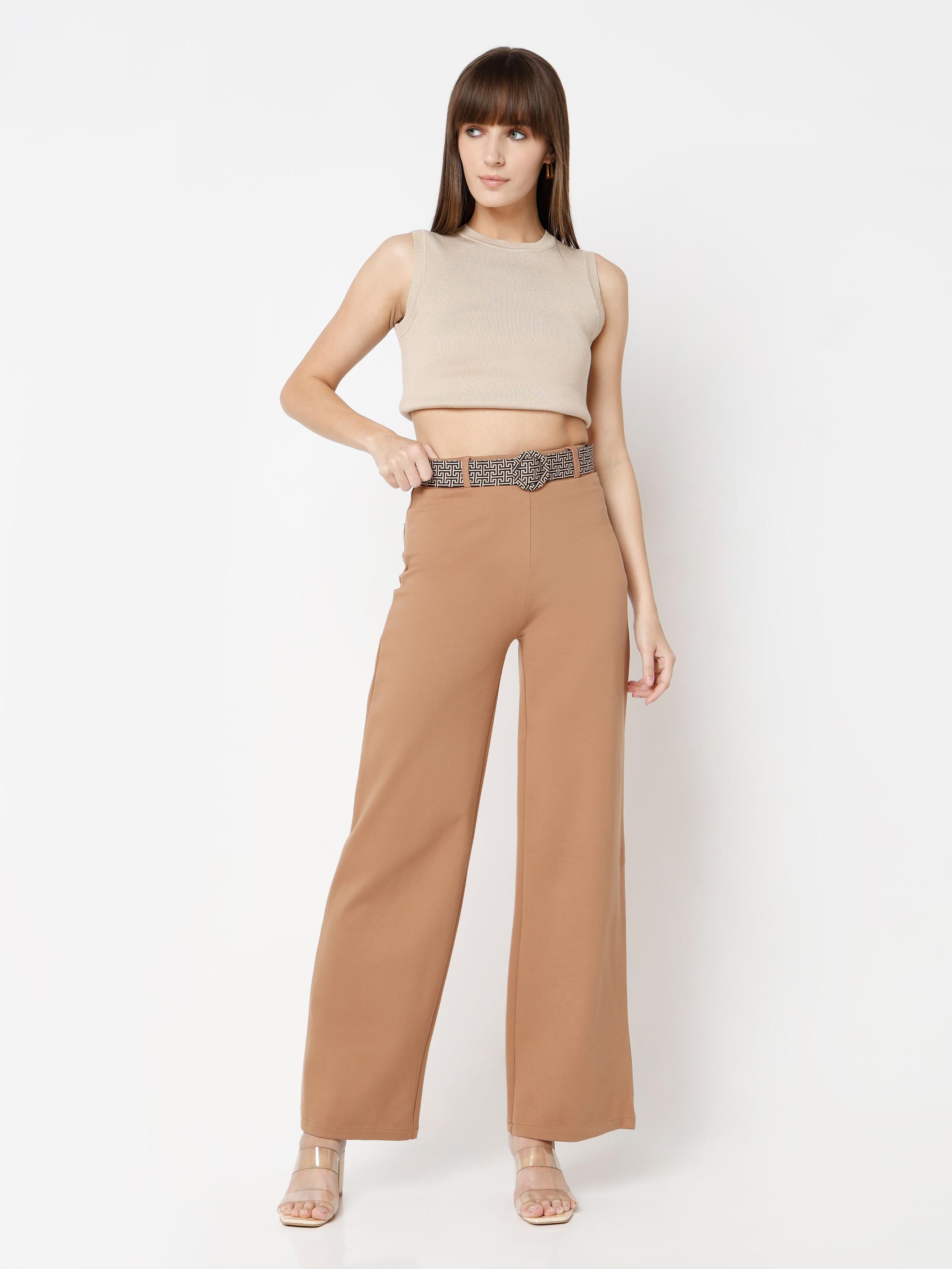 High-Rise Wide-Leg Tailored Trousers