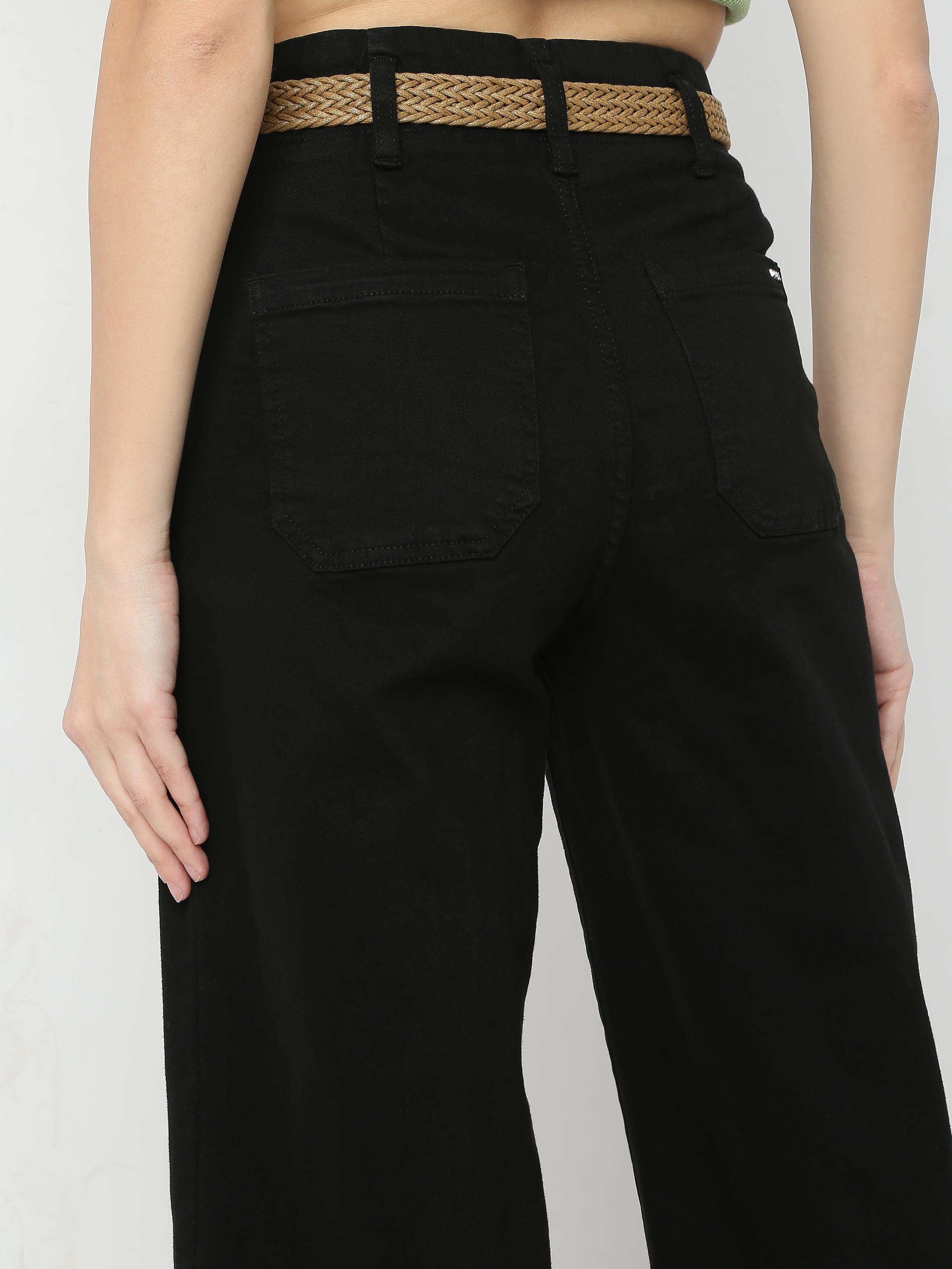 High-Rise Wide-Leg Culotte Jeans