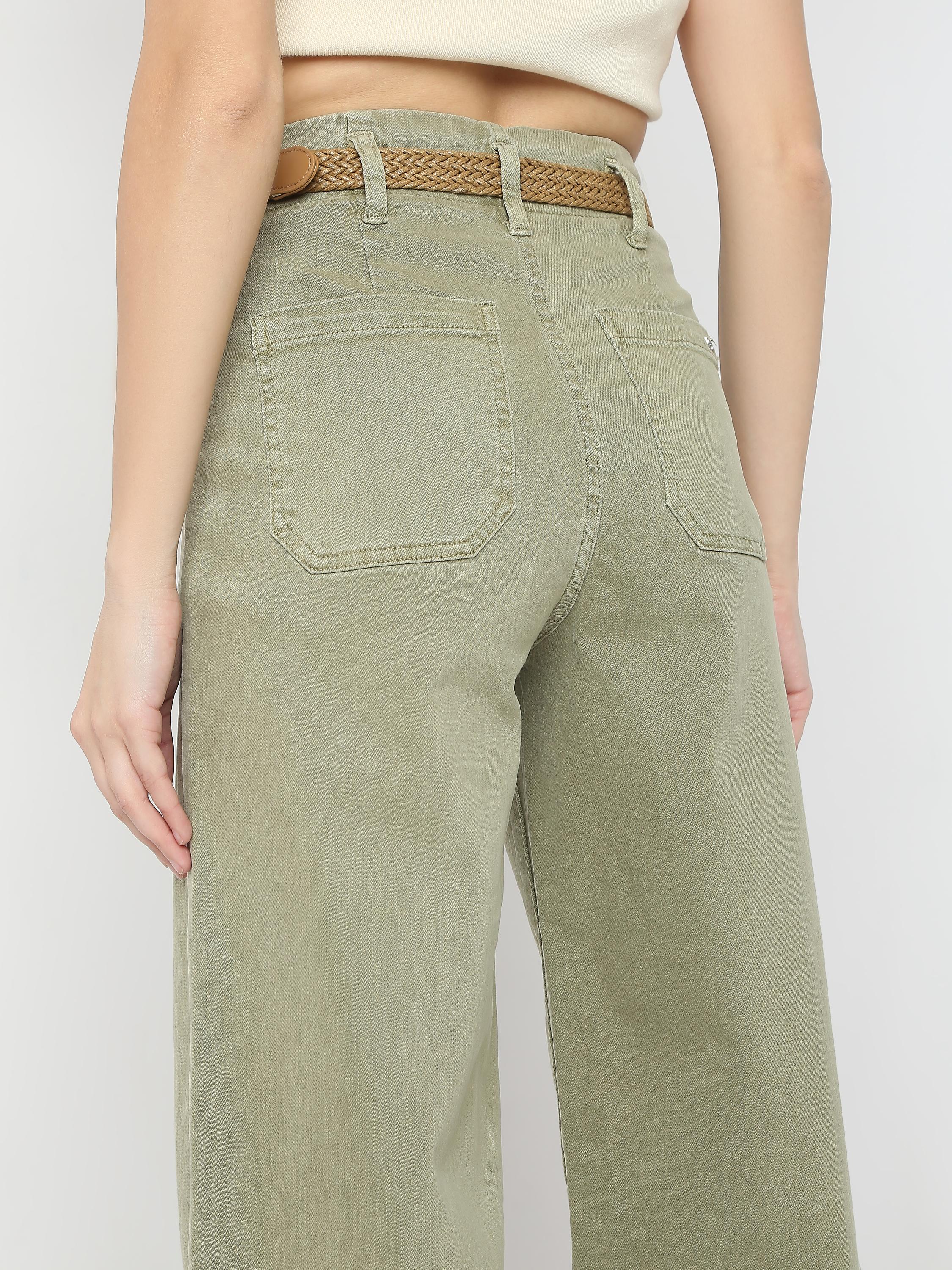 High-Rise Wide-Leg Culotte Jeans