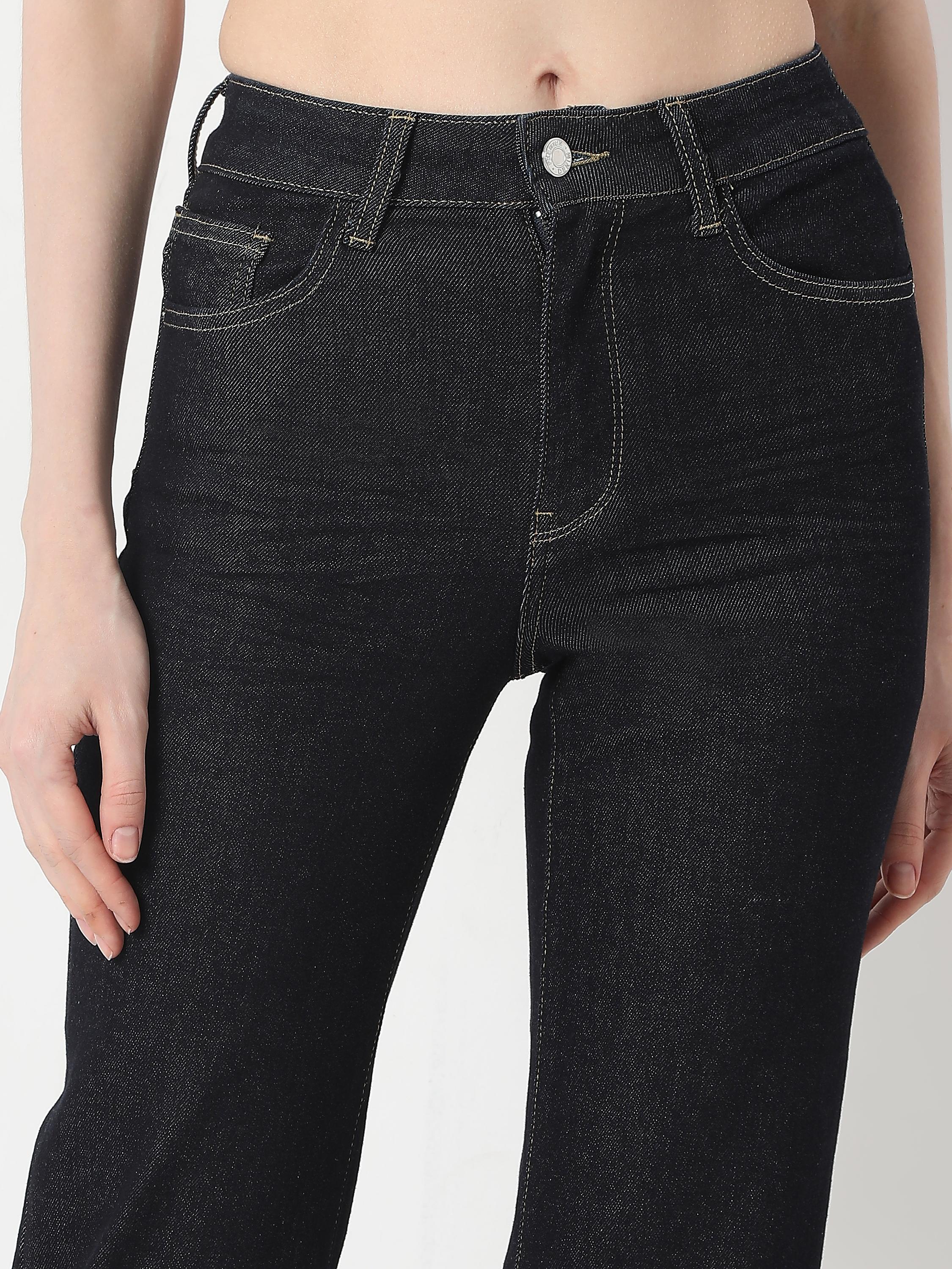 High-Rise Cropped Bootcut Jeans