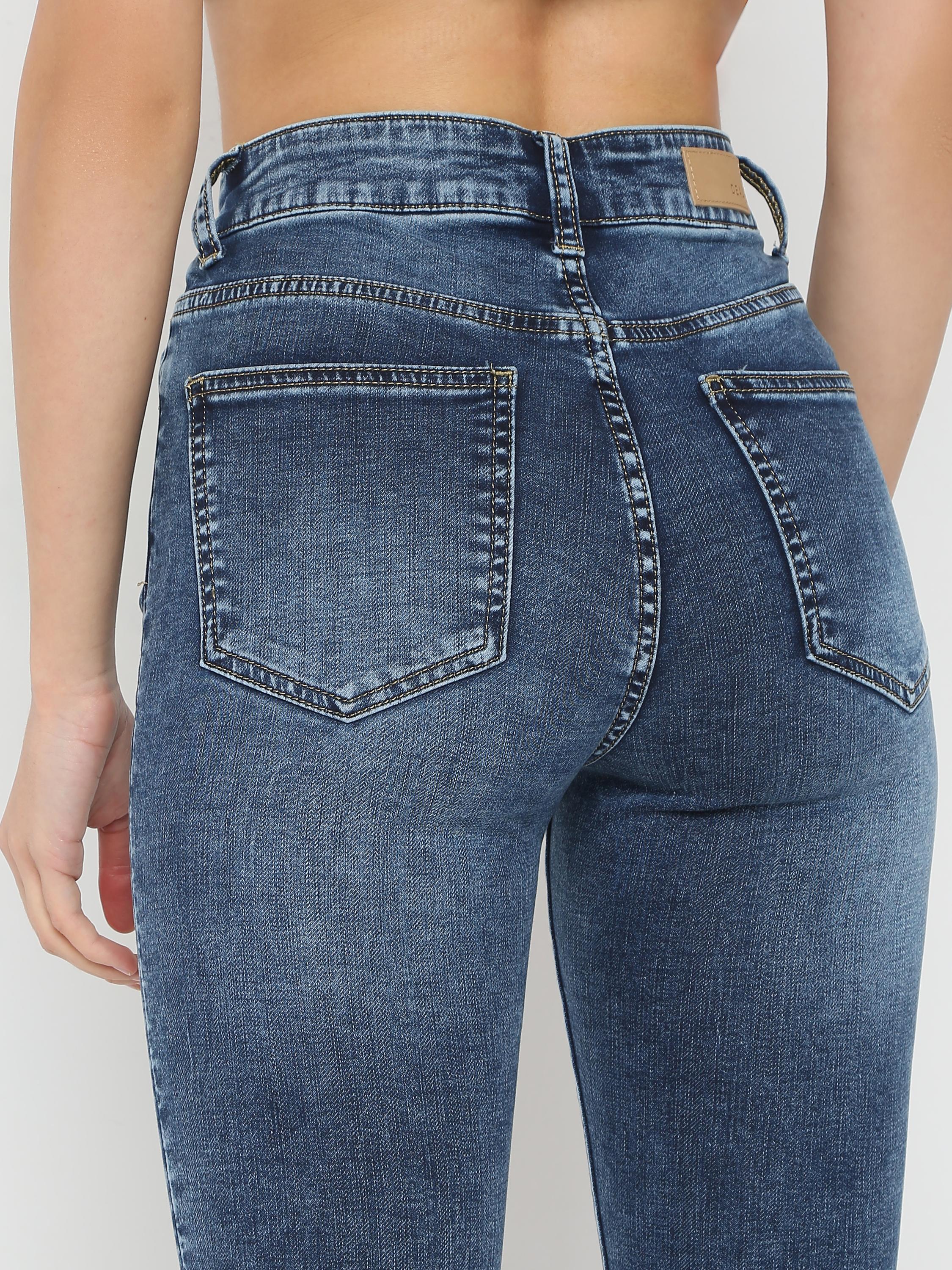 High-Rise Skinny Ankle Jeans — Whiskered & Faded Denim