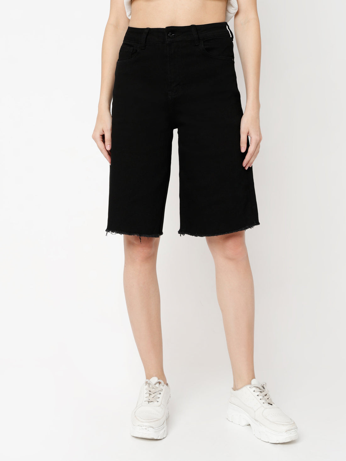 Classic Denim Bermuda Shorts