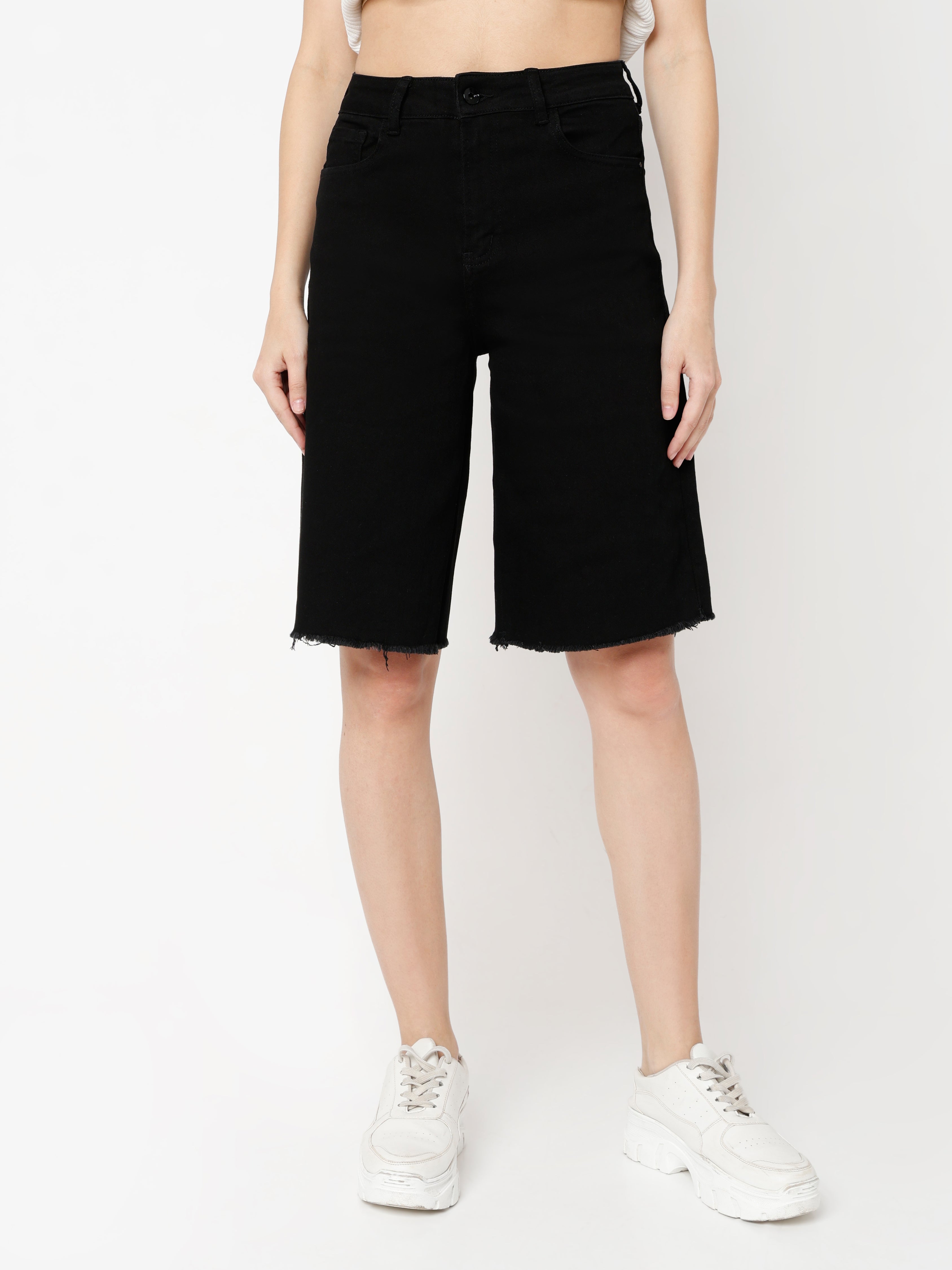 Classic Denim Bermuda Shorts
