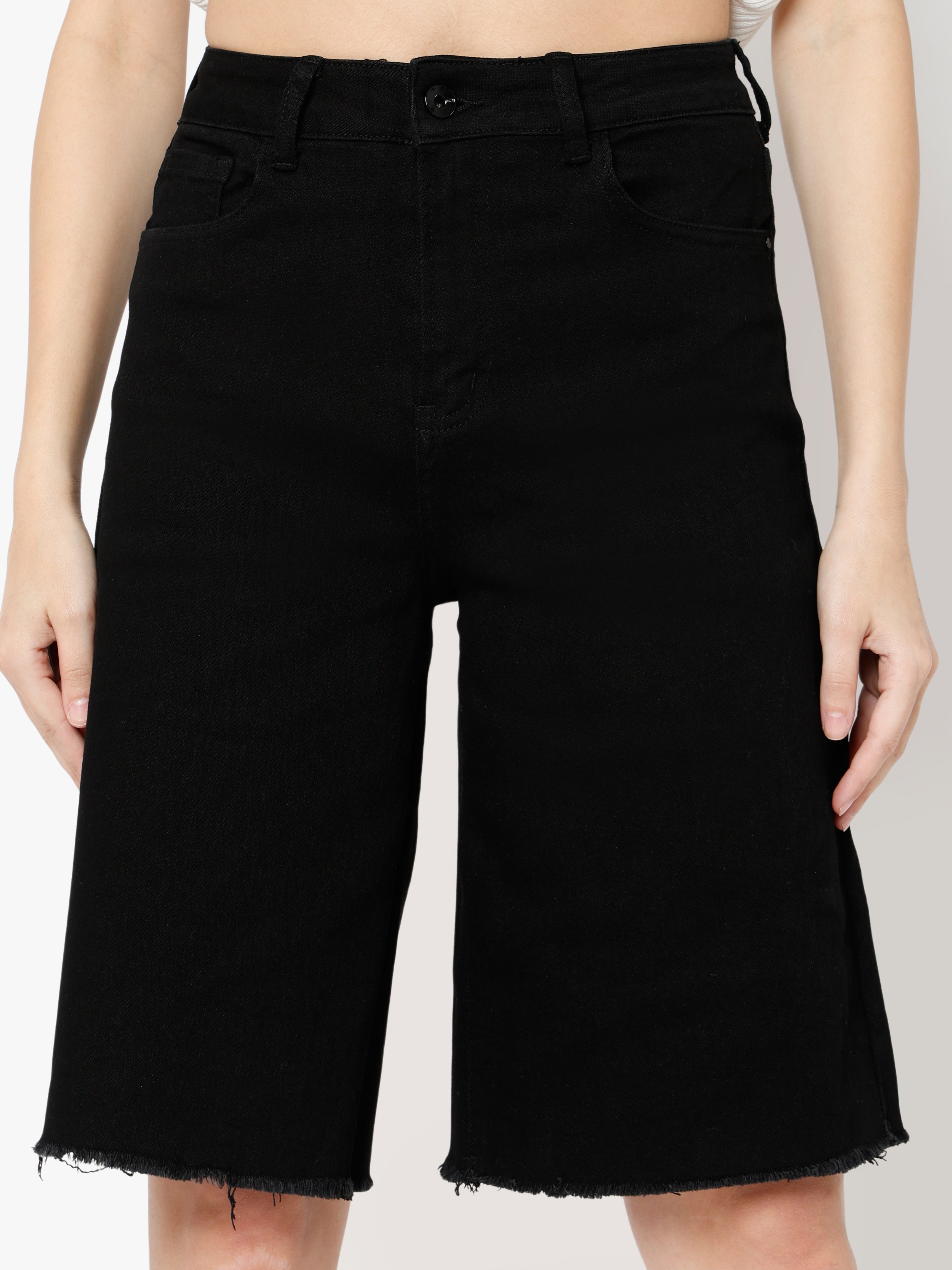 Classic Denim Bermuda Shorts