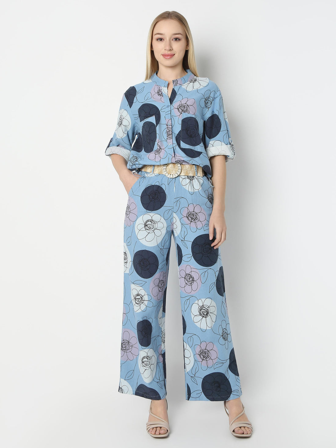 Statement Printed Loose Fit Pants