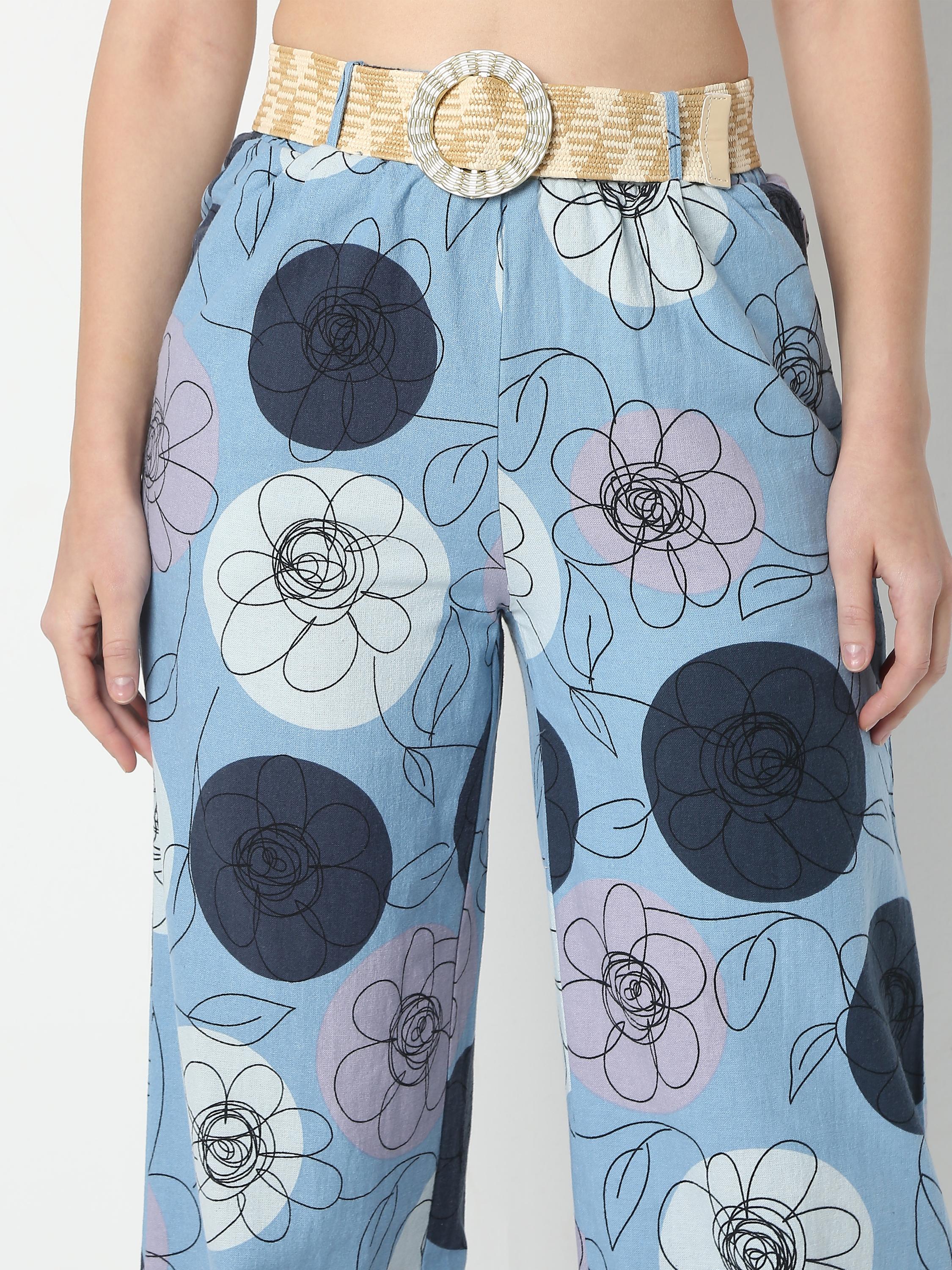 Statement Printed Loose Fit Pants