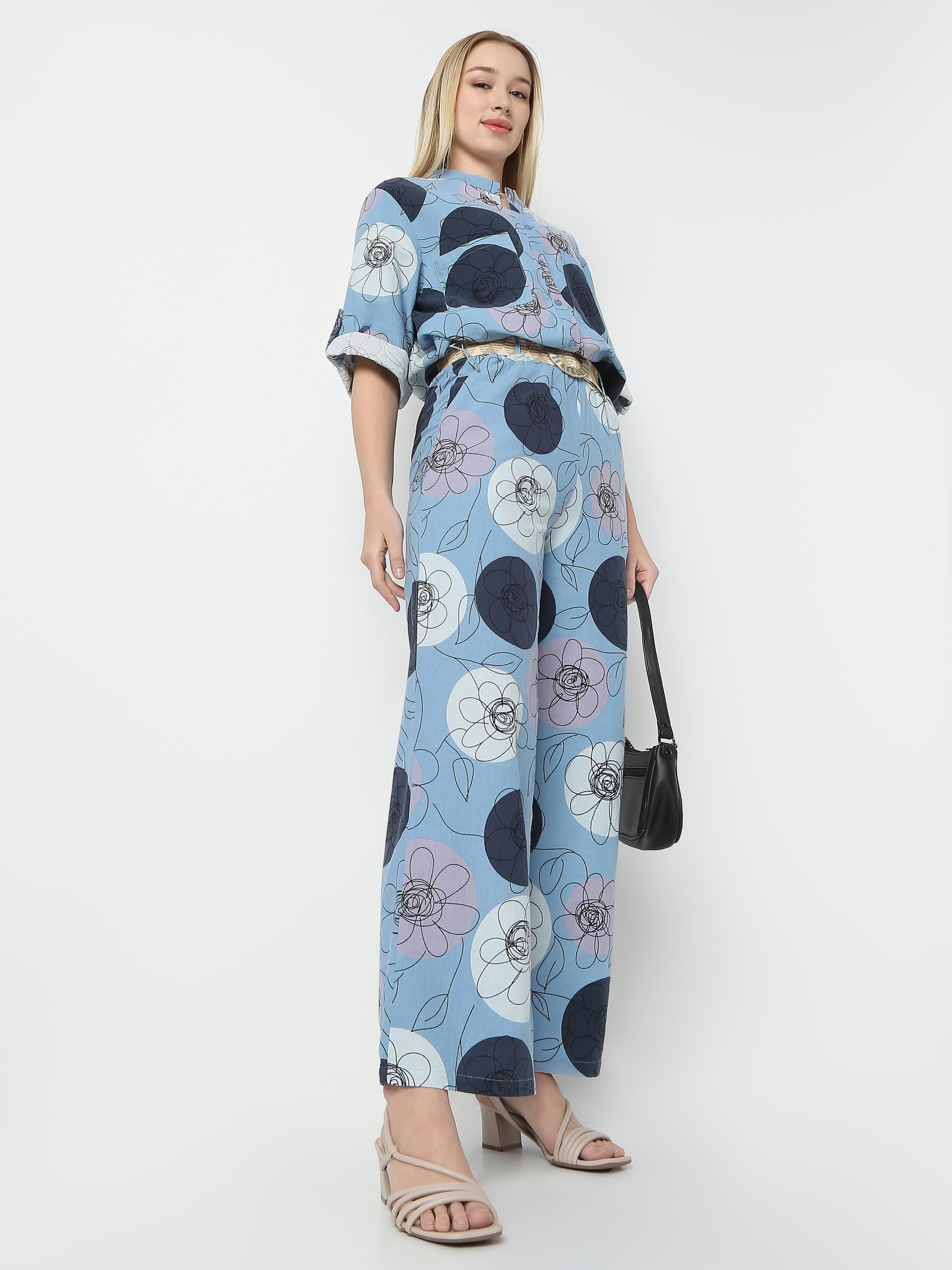 Statement Printed Loose Fit Pants