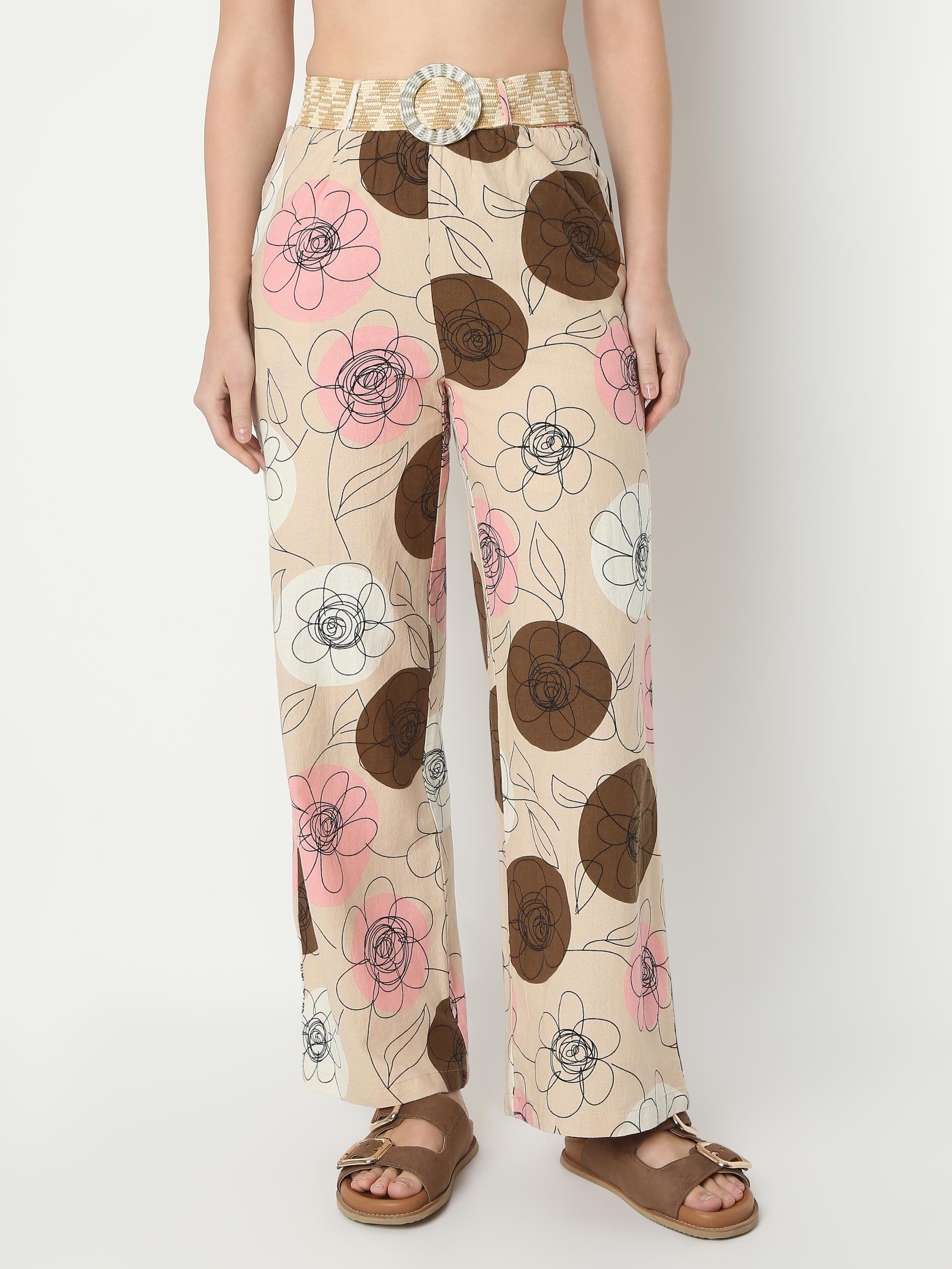 Statement Printed Loose Fit Pants