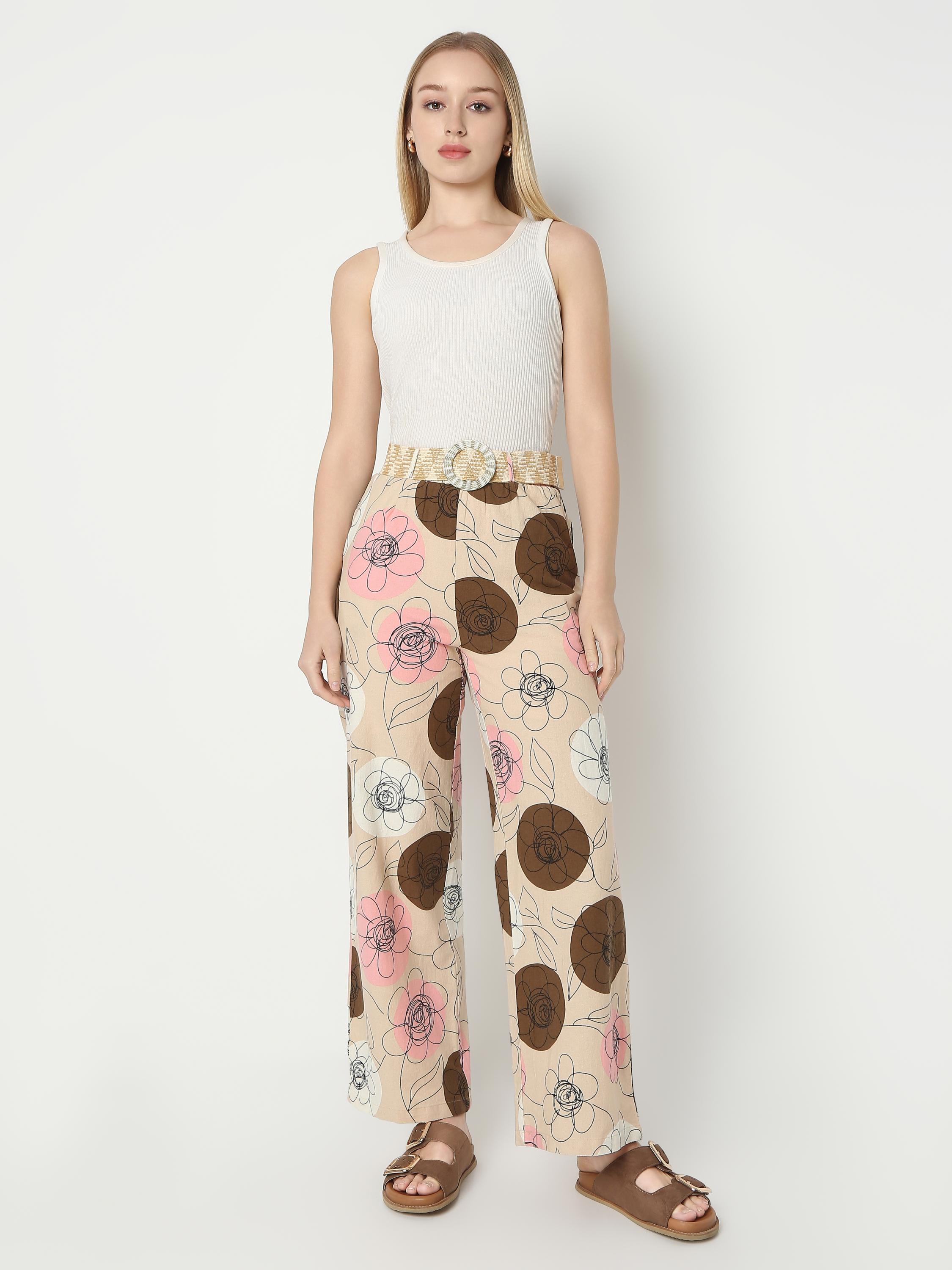 Statement Printed Loose Fit Pants