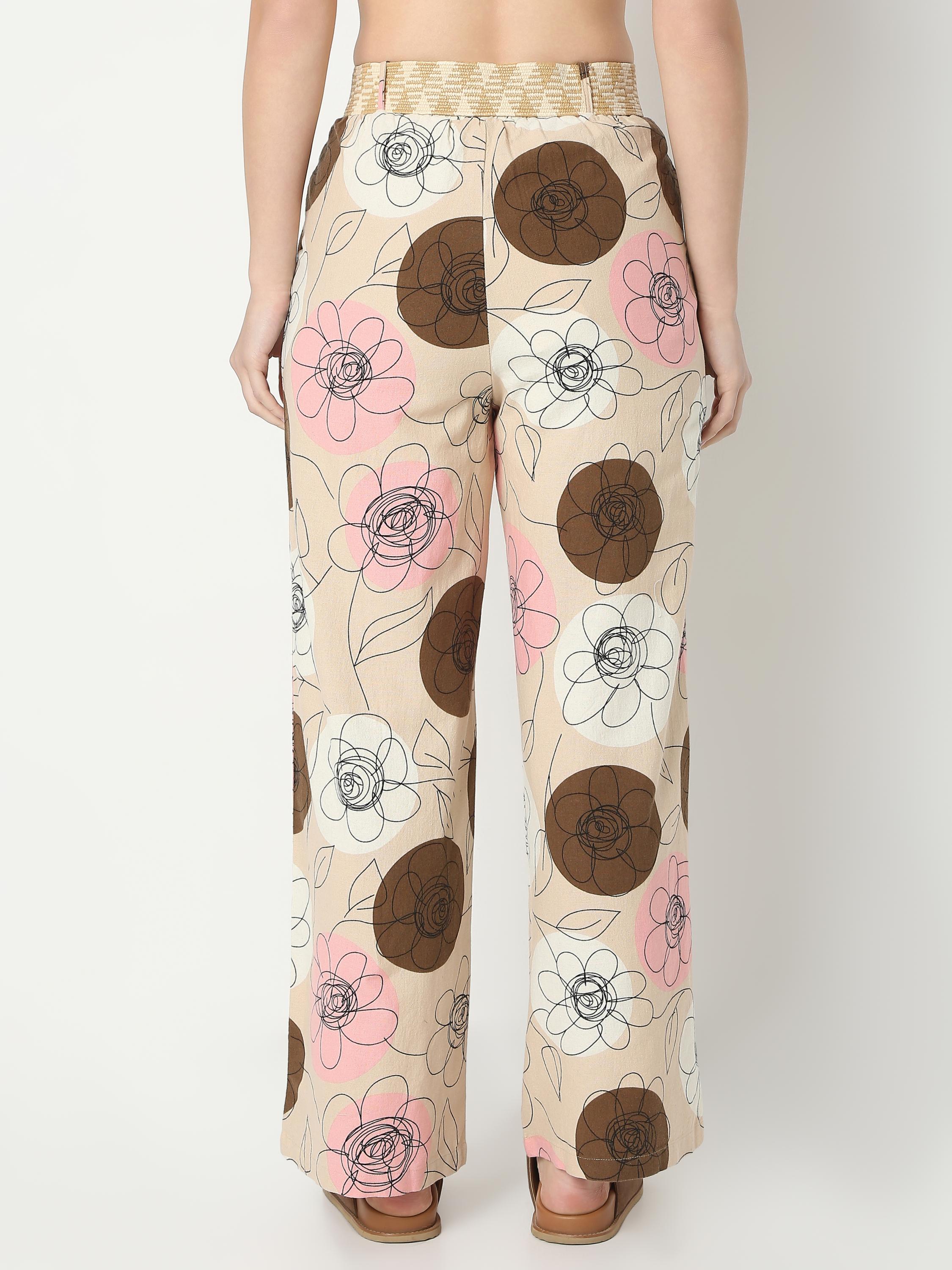 Statement Printed Loose Fit Pants