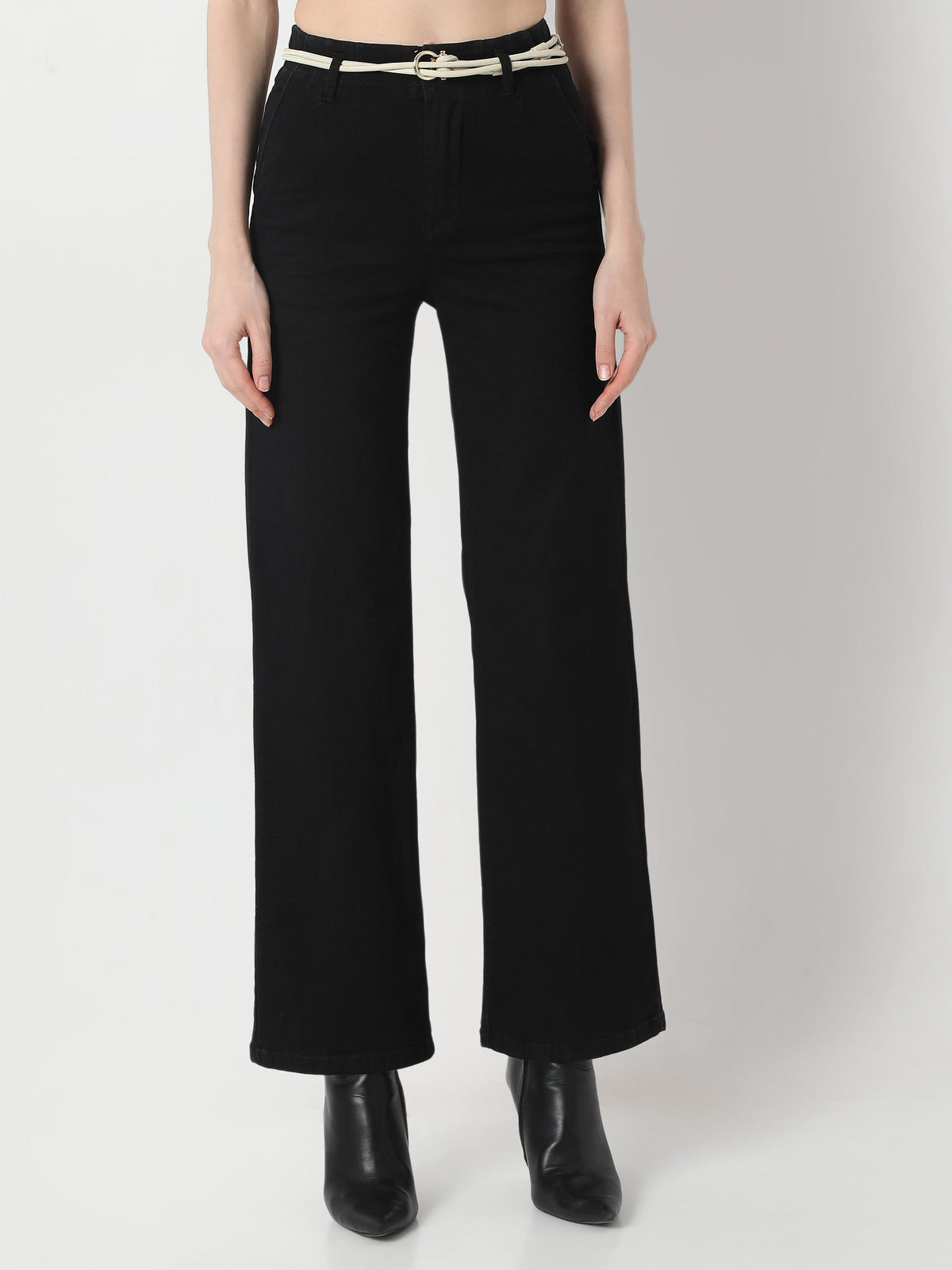 High Rise Wide Leg Trousers