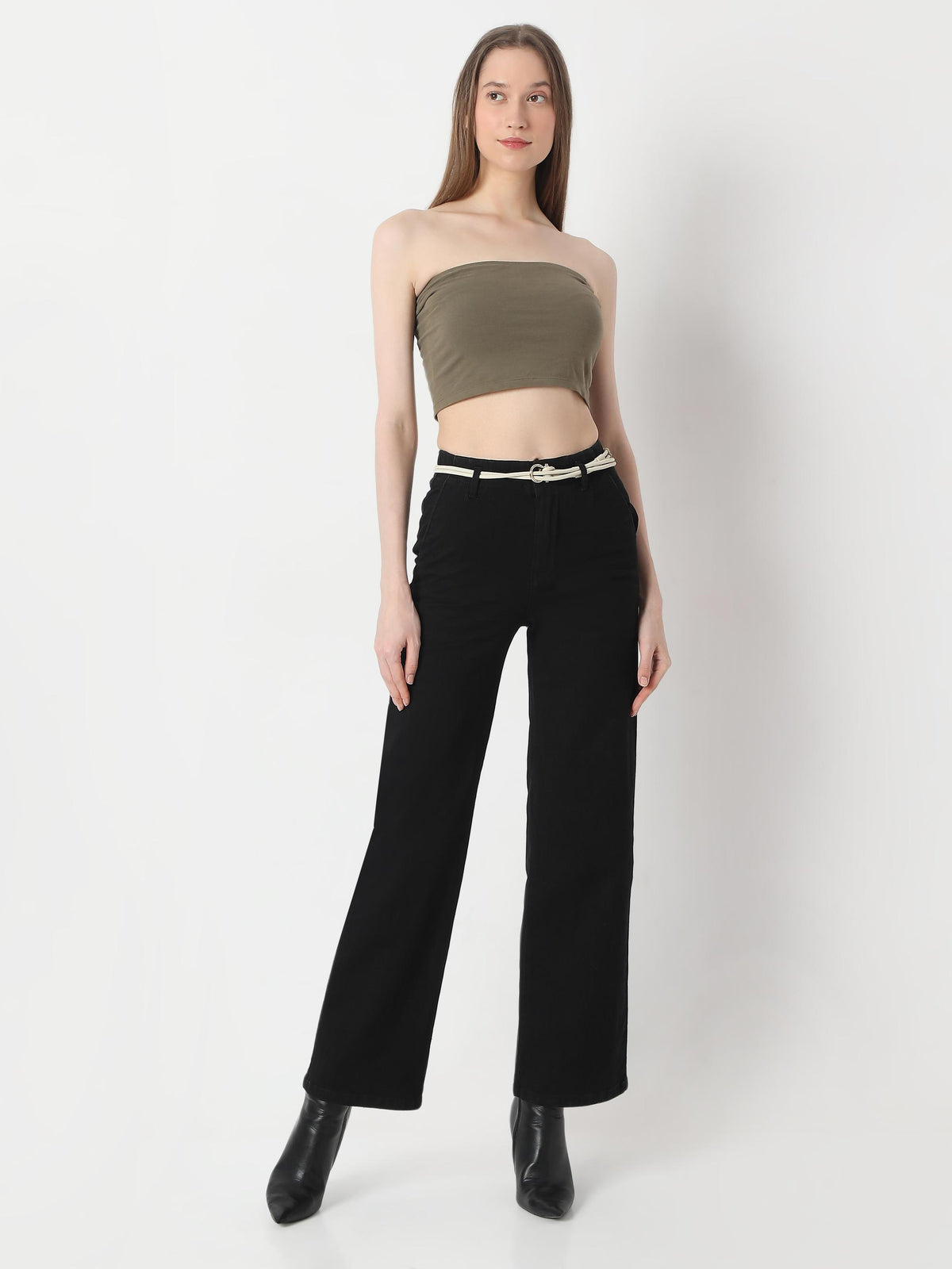 High Rise Wide Leg Trousers