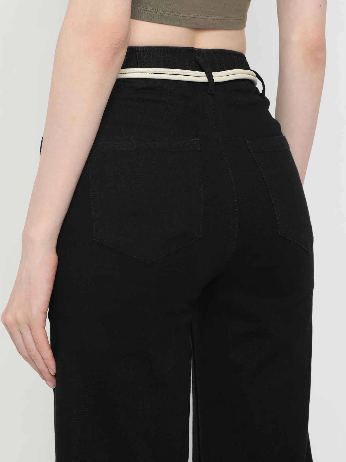 High Rise Wide Leg Trousers