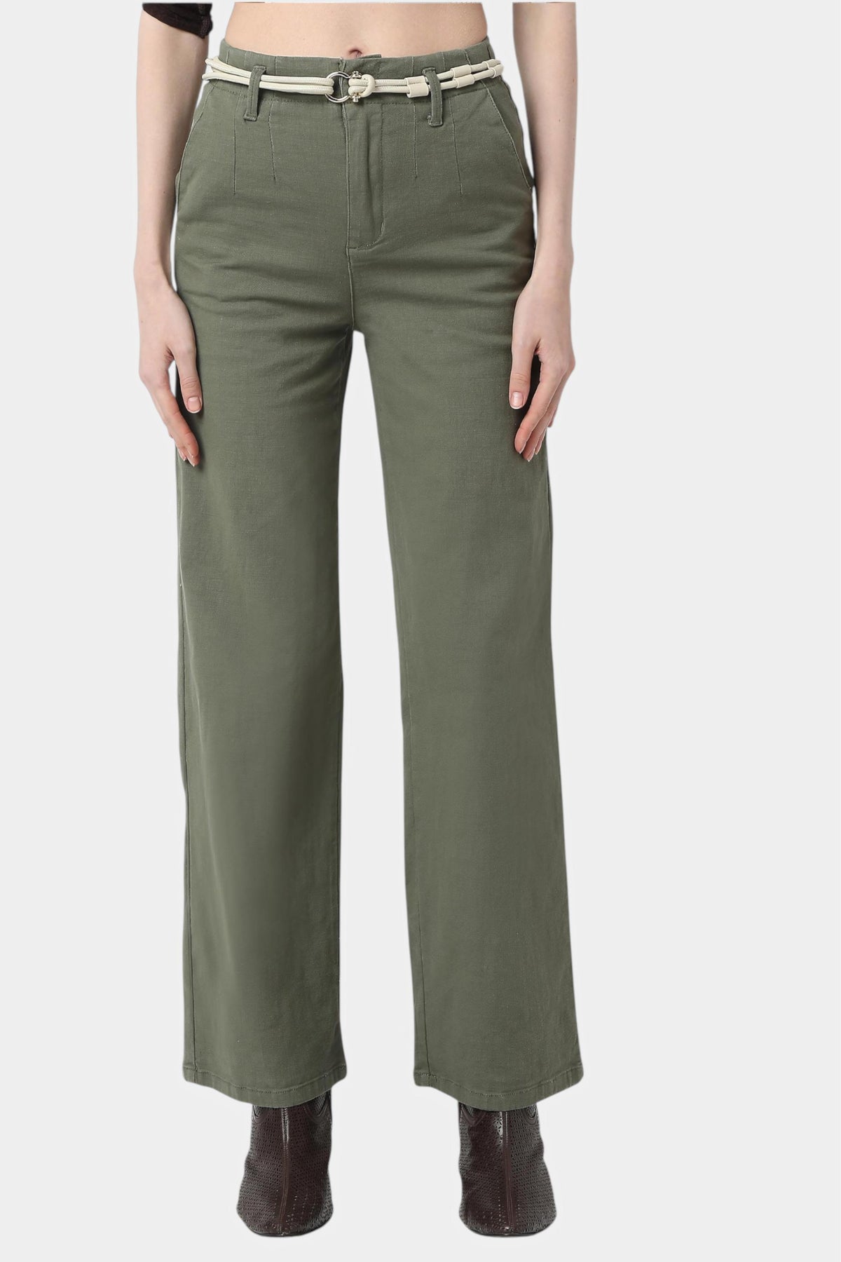 High Rise Wide Leg Trousers