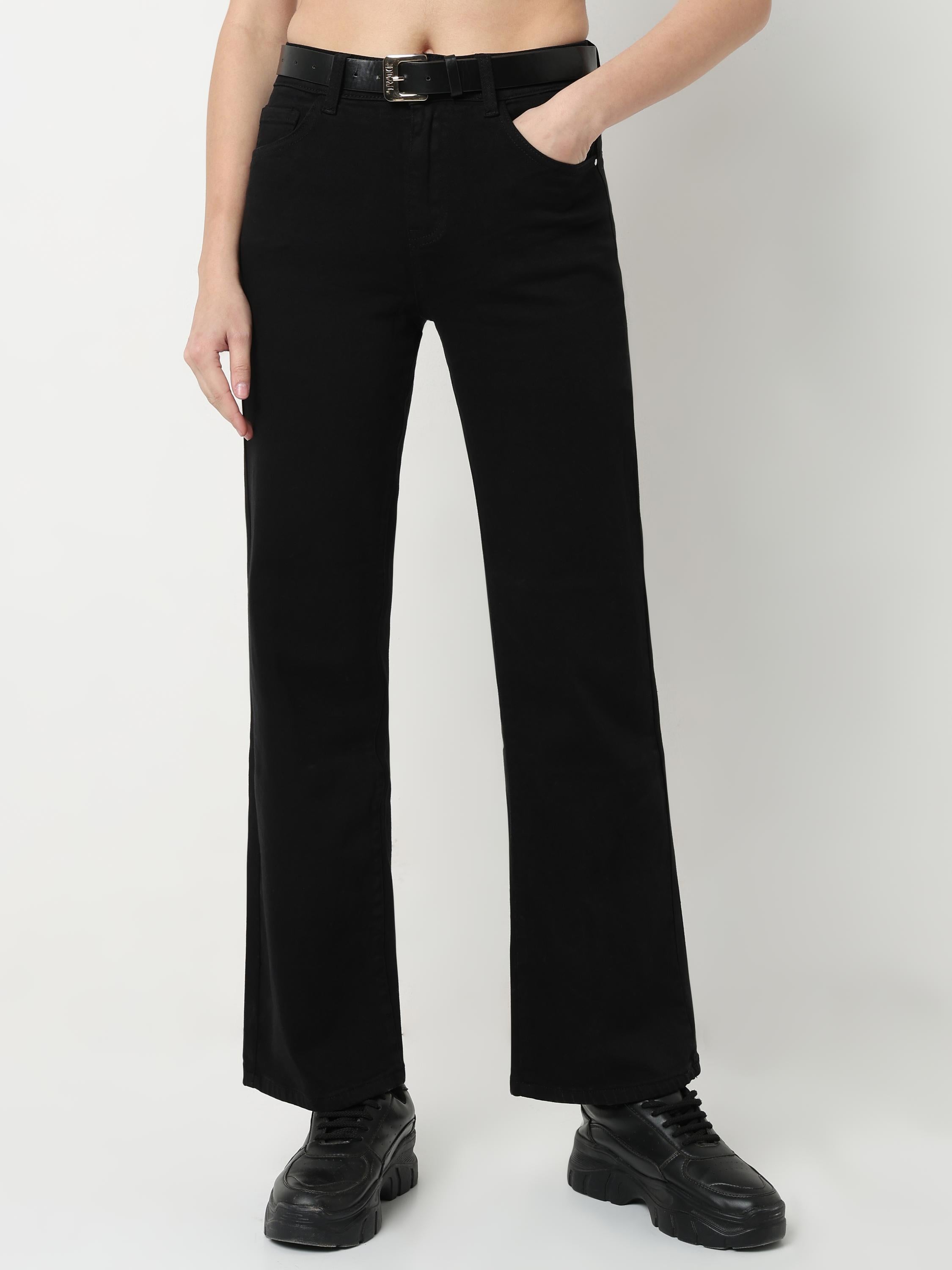 The Downtown Wide Leg – Black Jeans