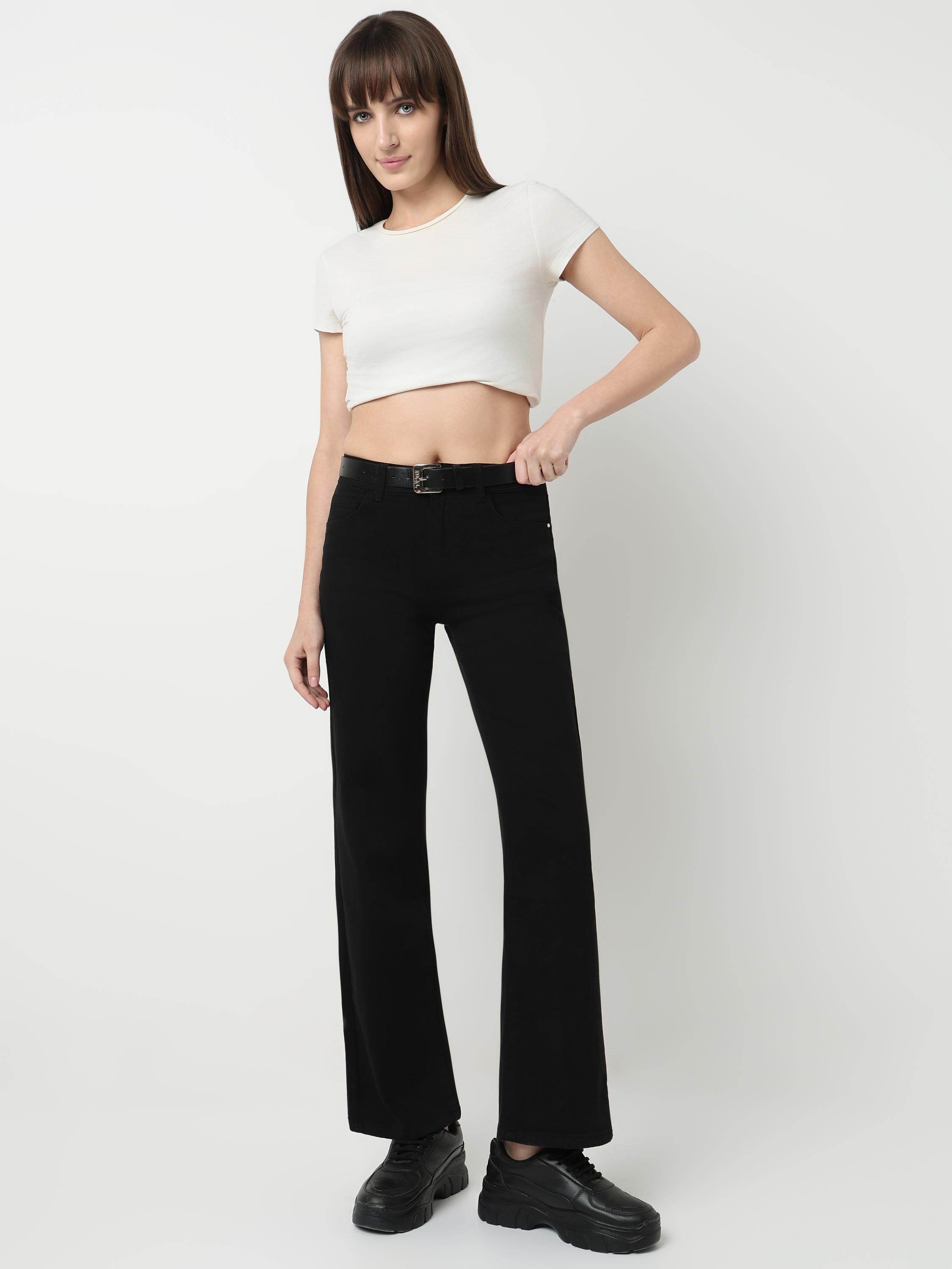 The Downtown Wide Leg – Black Jeans