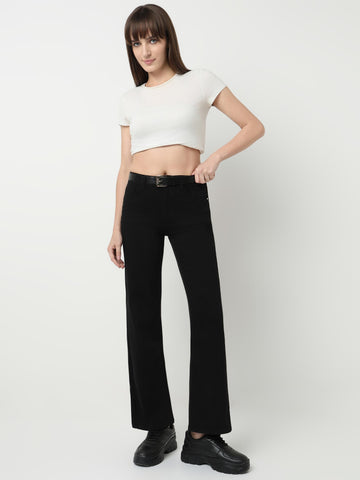 The Downtown Wide Leg – Black Jeans