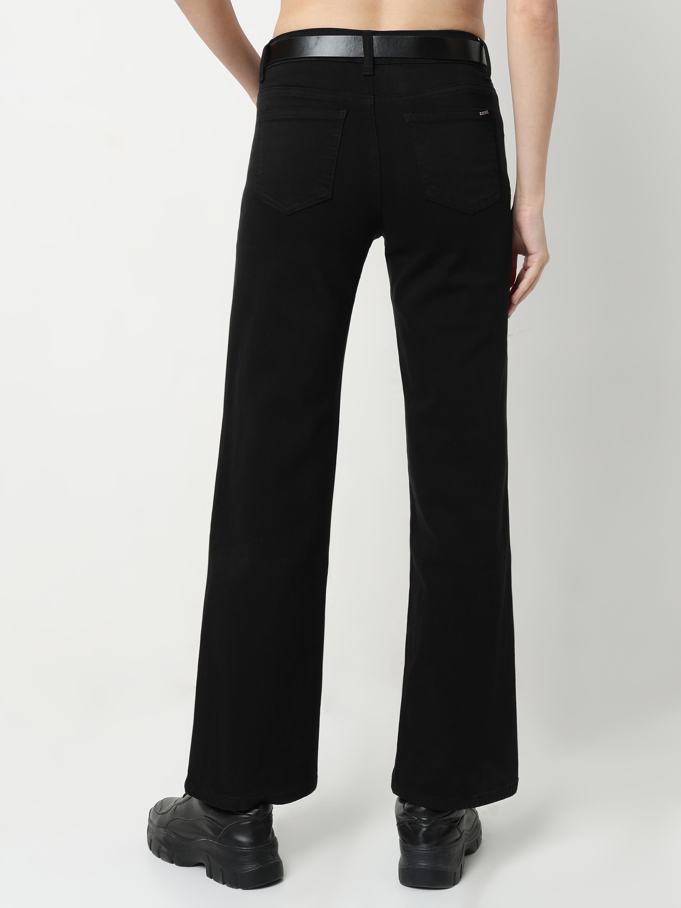 The Downtown Wide Leg – Black Jeans