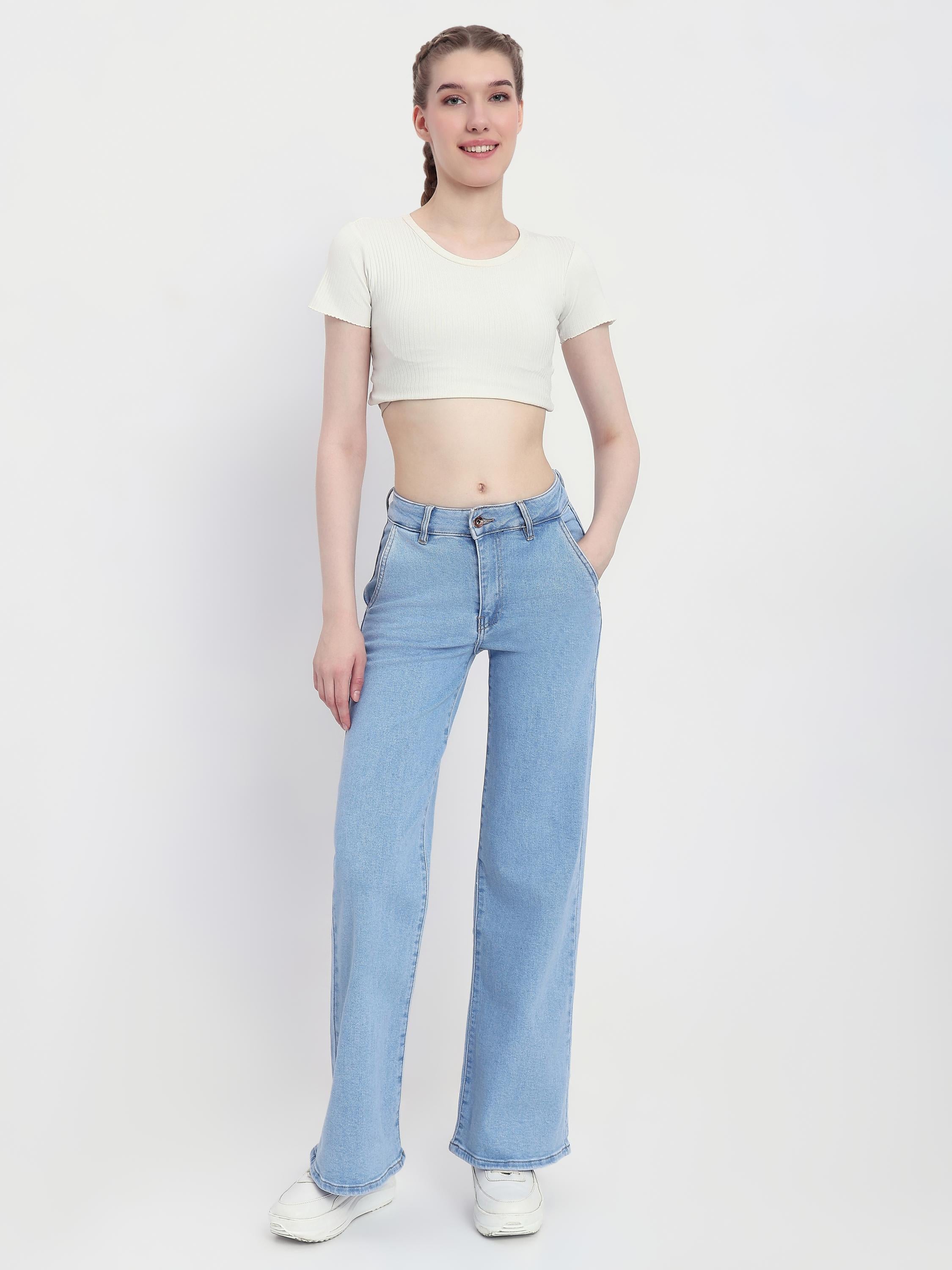 Flare – Mid Rise Wide Leg Denim