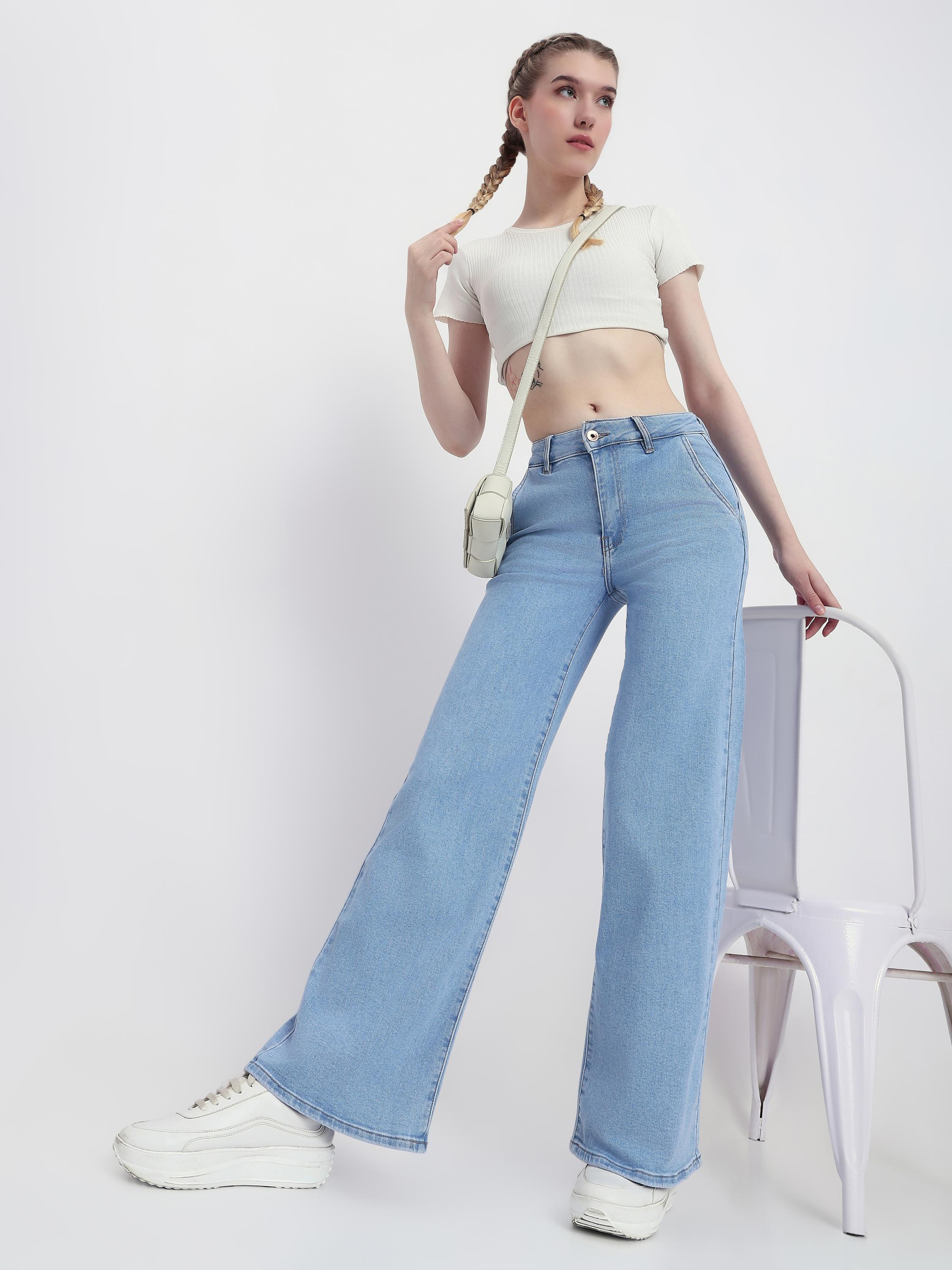 Flare – Mid Rise Wide Leg Denim