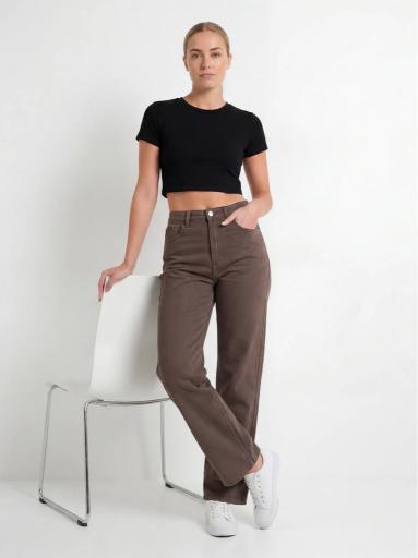Slim Fit Brown Casual Trousers