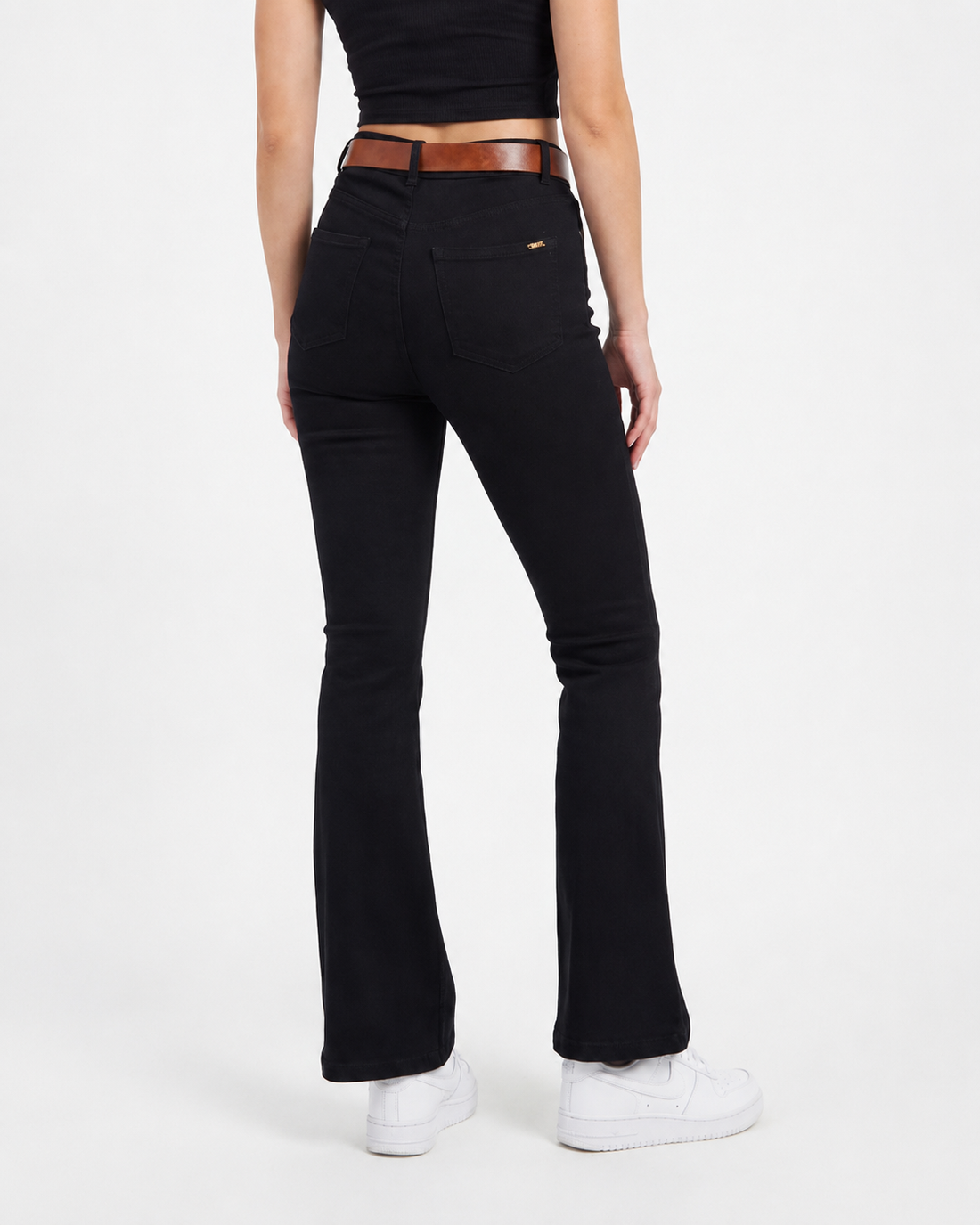 High-Waist Flared Denim Jeans