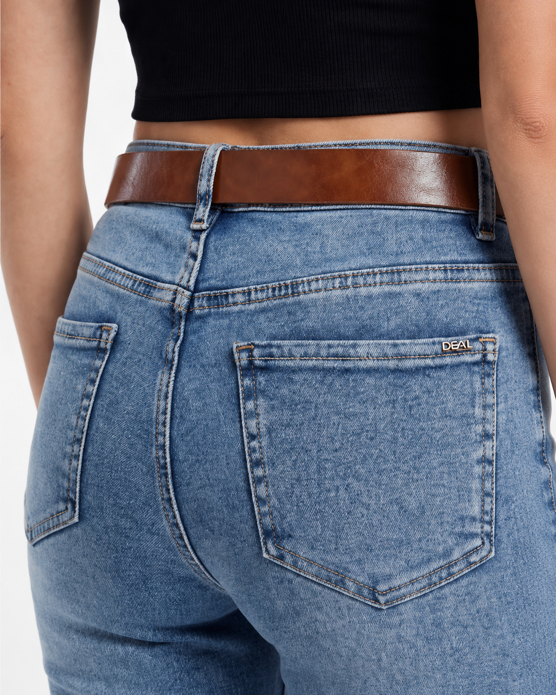 High-Waist Flared Denim Jeans