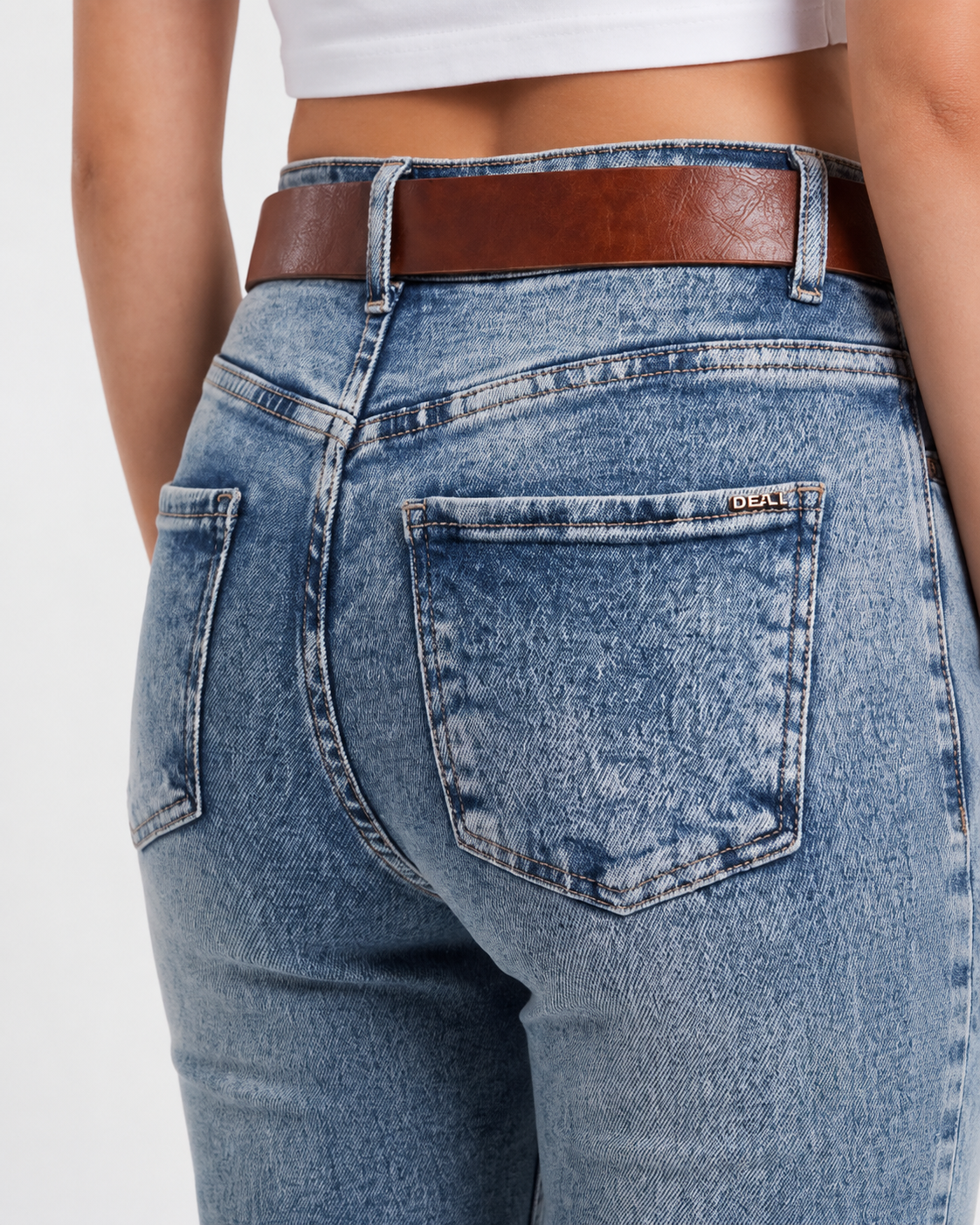 High-Waist Flared Denim Jeans