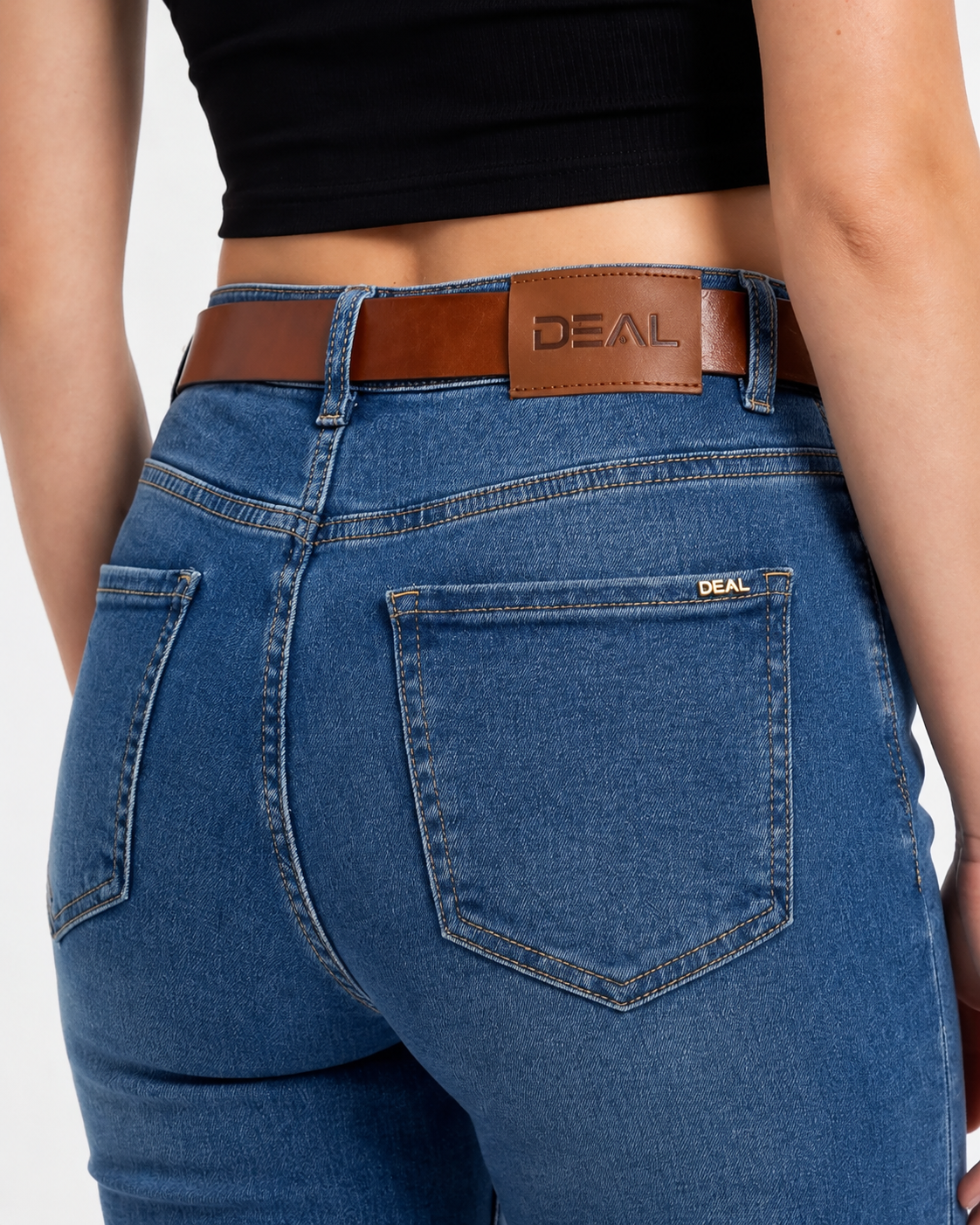 High-Waist Flared Denim Jeans