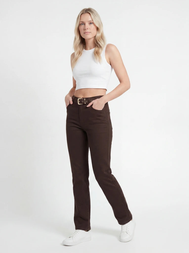 Straight Cotton Trousers