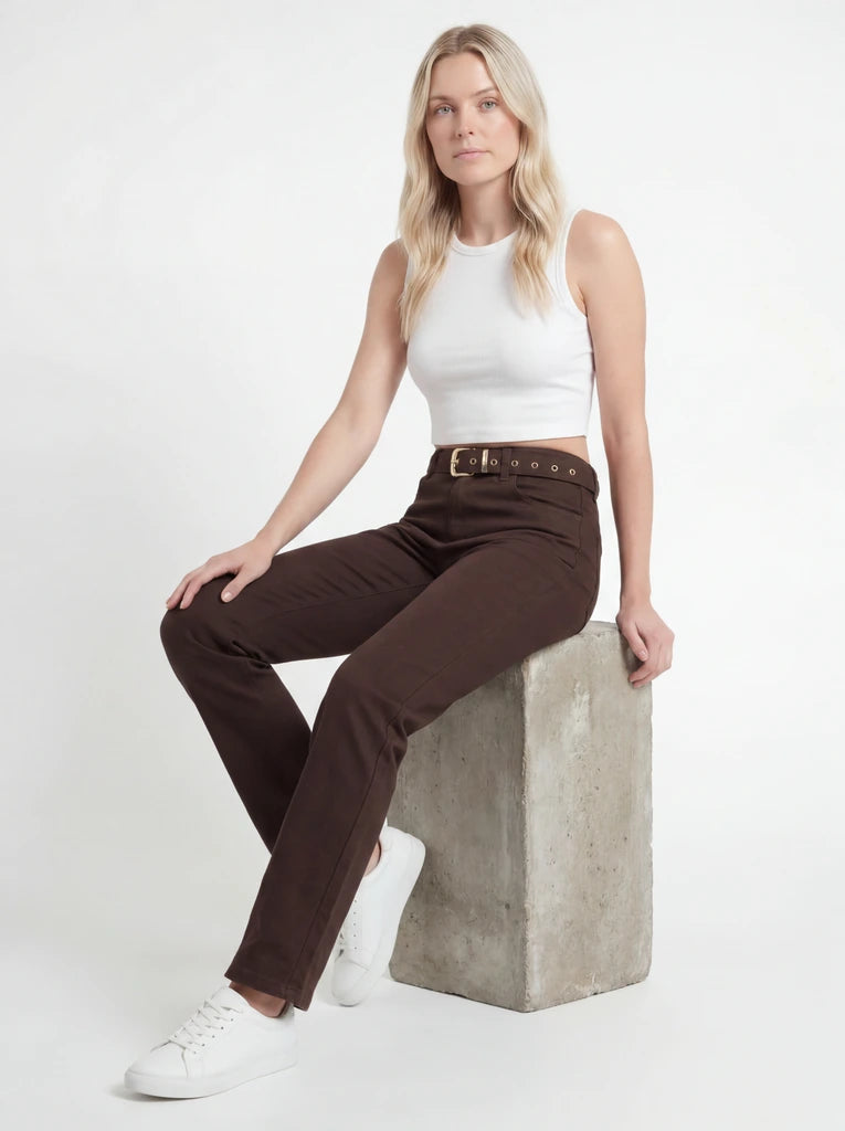 Straight Cotton Trousers