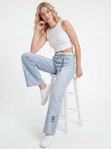 Wide-Leg High-Rise Denim Jeans