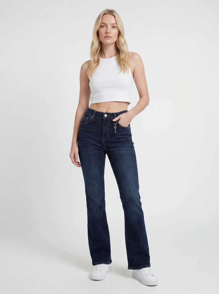 Deep Indigo Slim Straight Denim Jeans