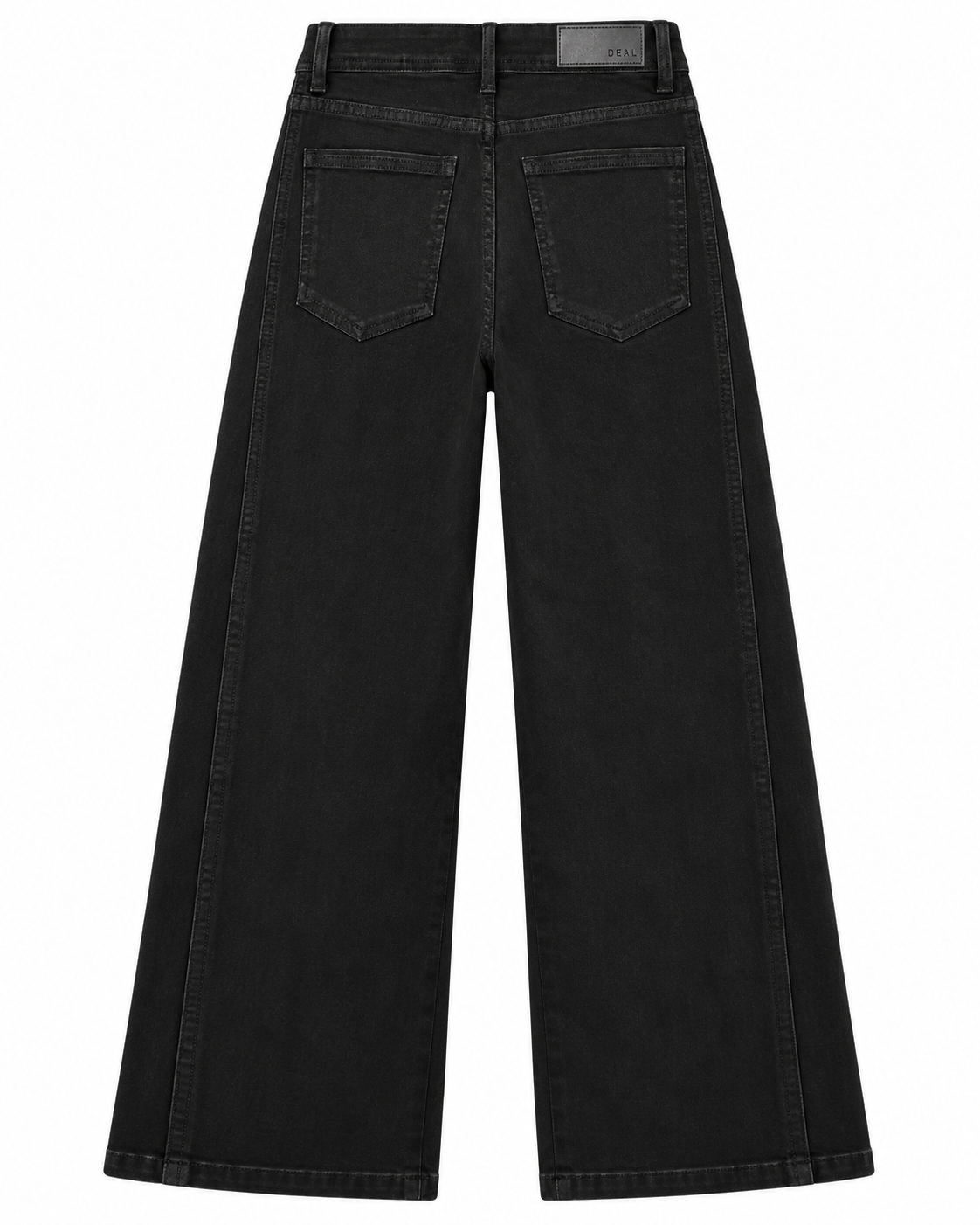 Relaxed Fit Denim High Rise Wide Leg Jeans