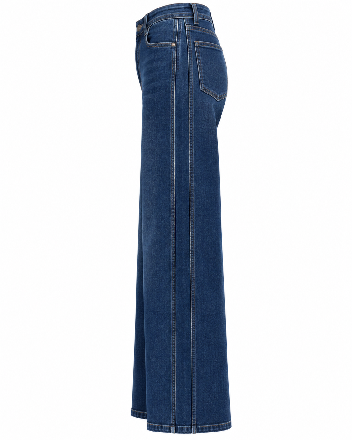 Relaxed Fit Denim High Rise Wide Leg Jeans