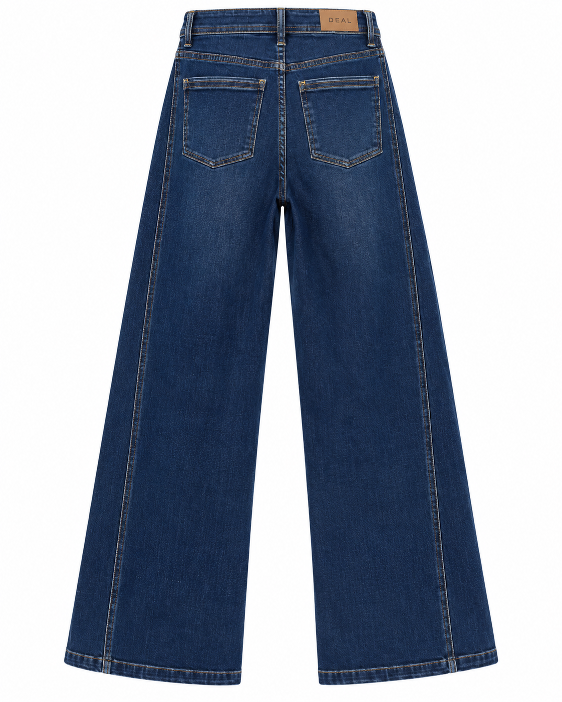 Relaxed Fit Denim High Rise Wide Leg Jeans
