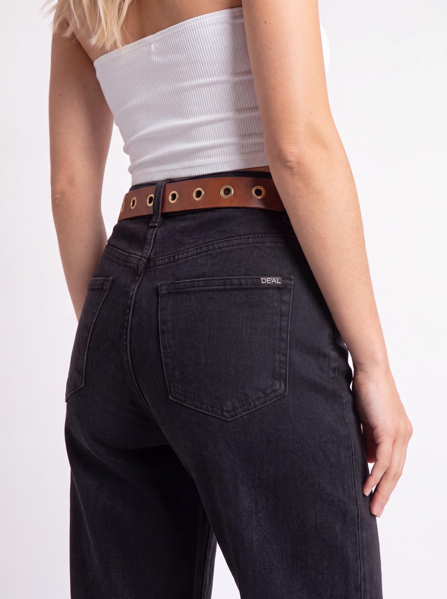 High-Rise Straight Leg Denim Jeans